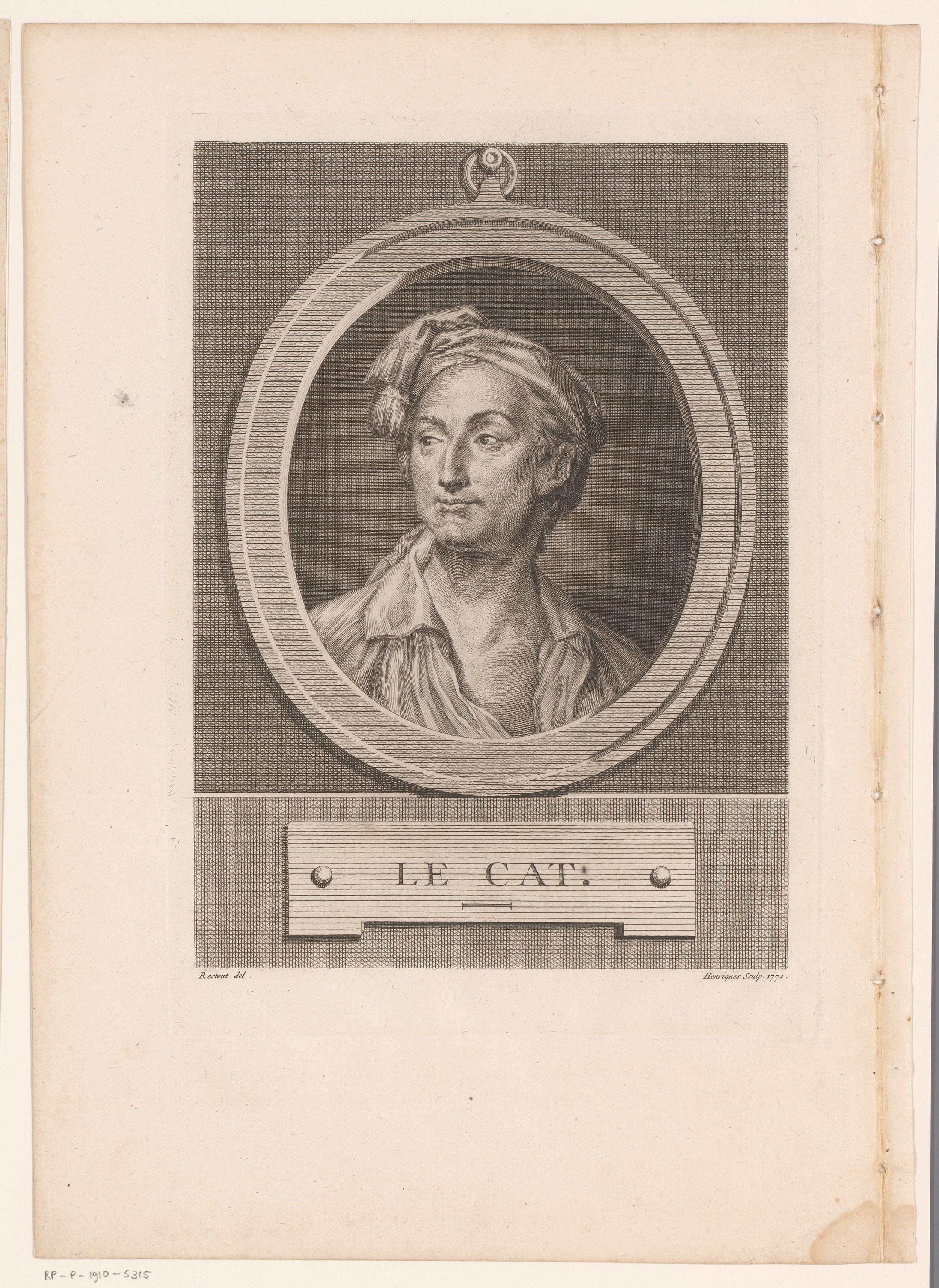 Portret van Claude Nicolas Le Cat