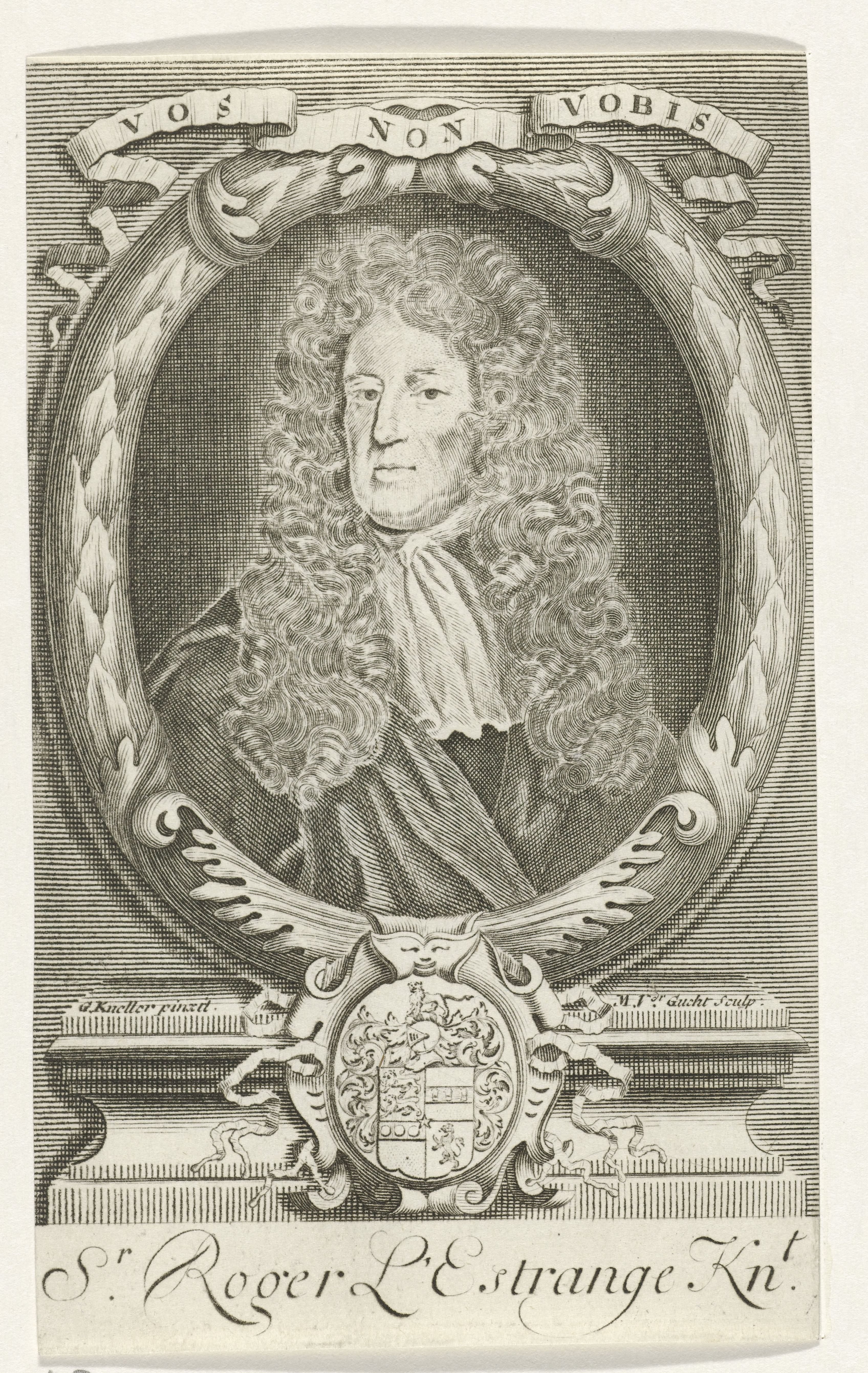 Portret van Sir Roger L'Estrange