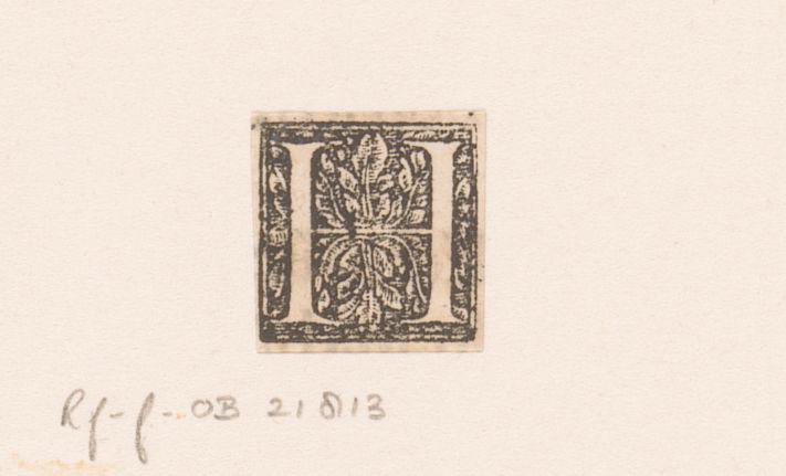 Letter H: rankenornament
