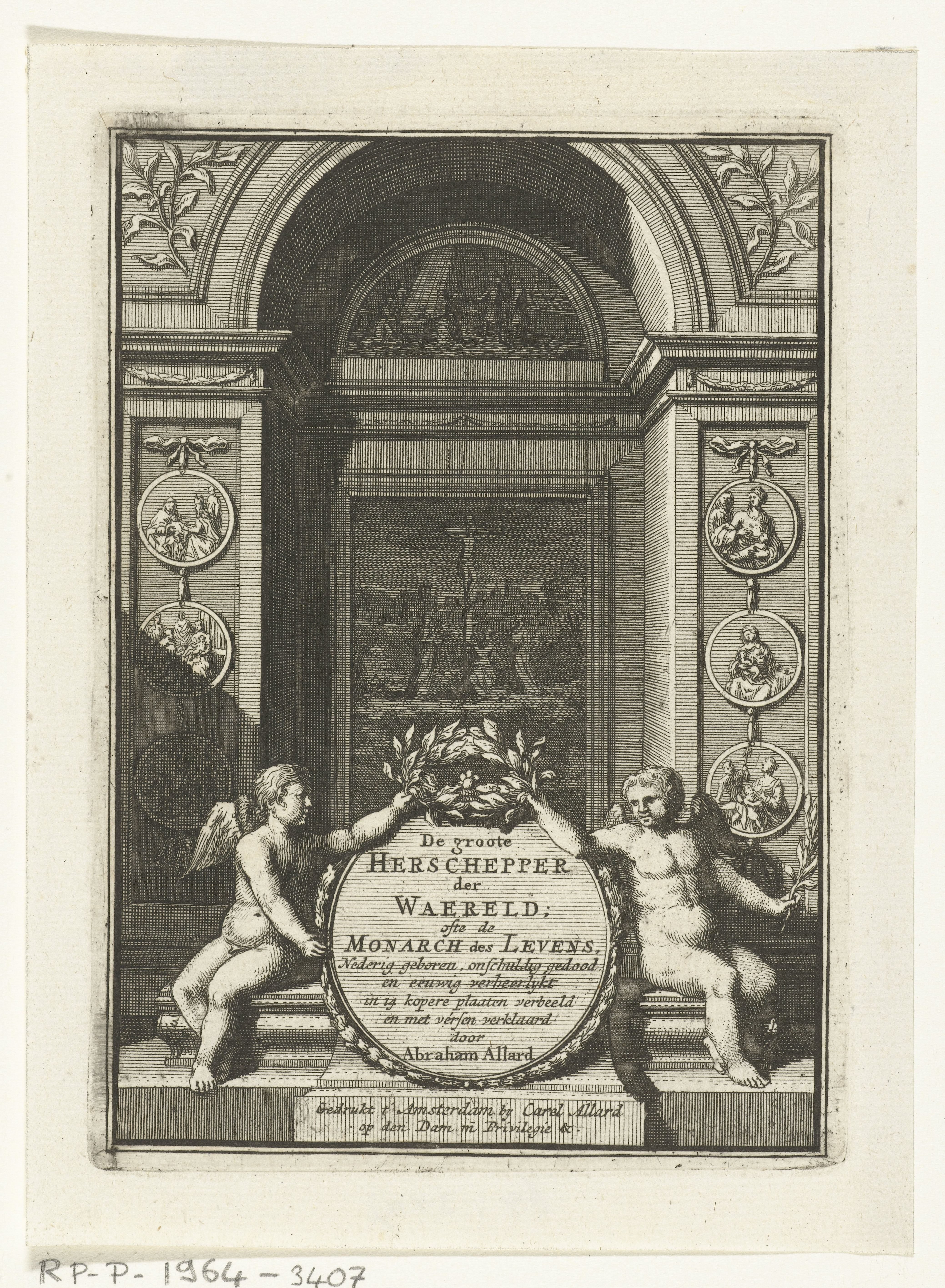 Titelpagina voor De grote Herschepper der Waereld van Abraham Allard
