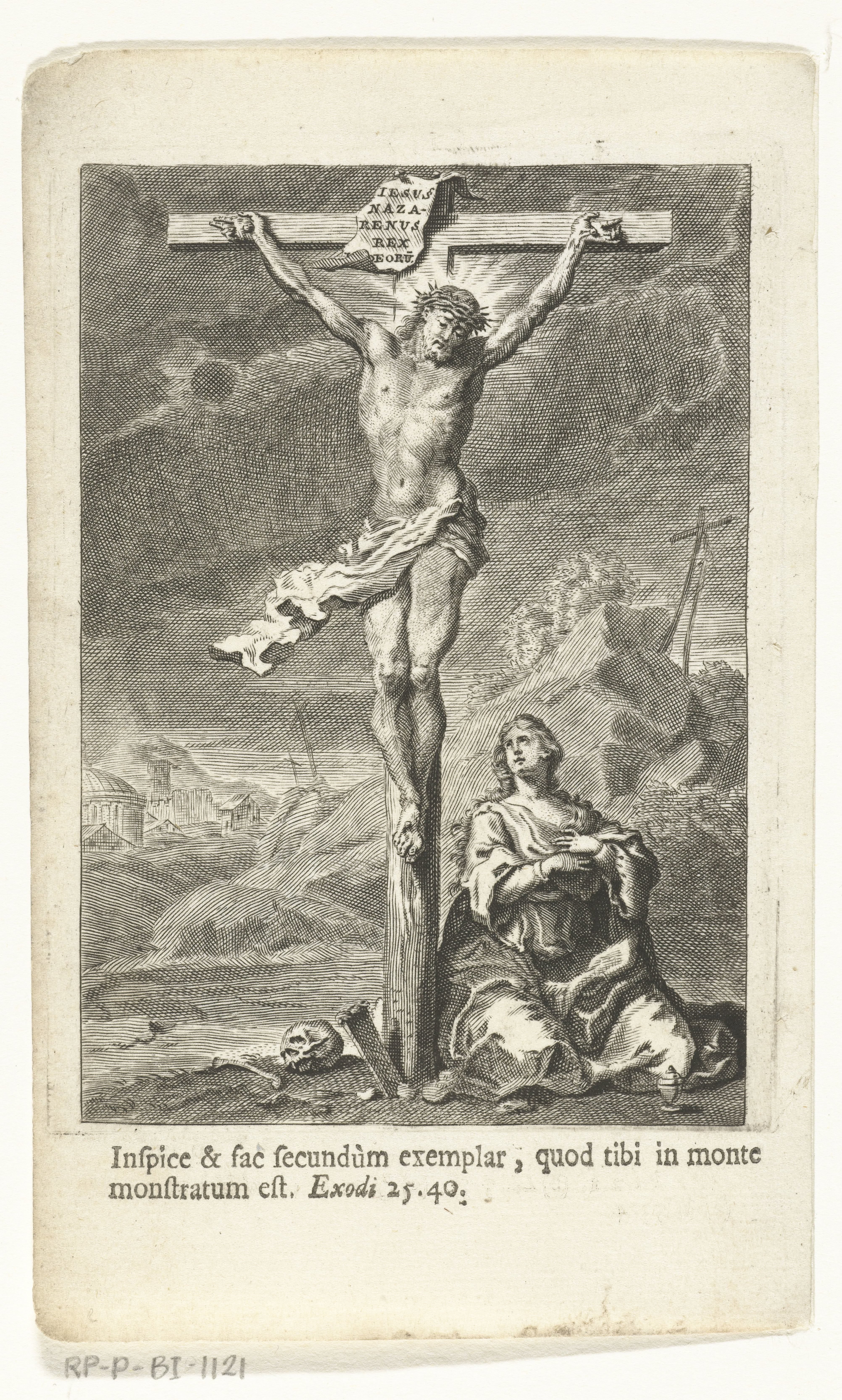 Maria Magdalena knielt bij Christus aan het kruis