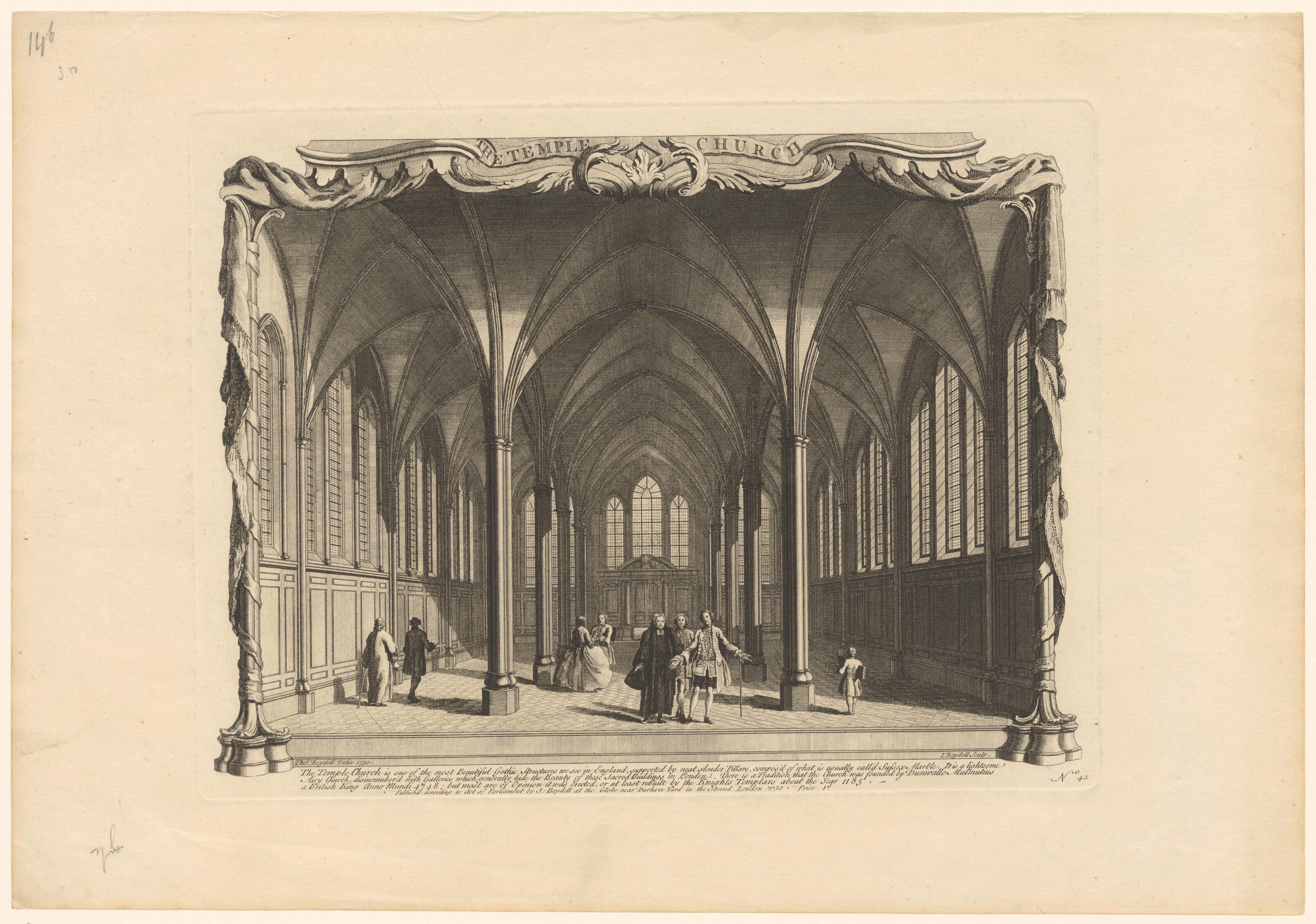 Interieur van de Temple Church te Londen