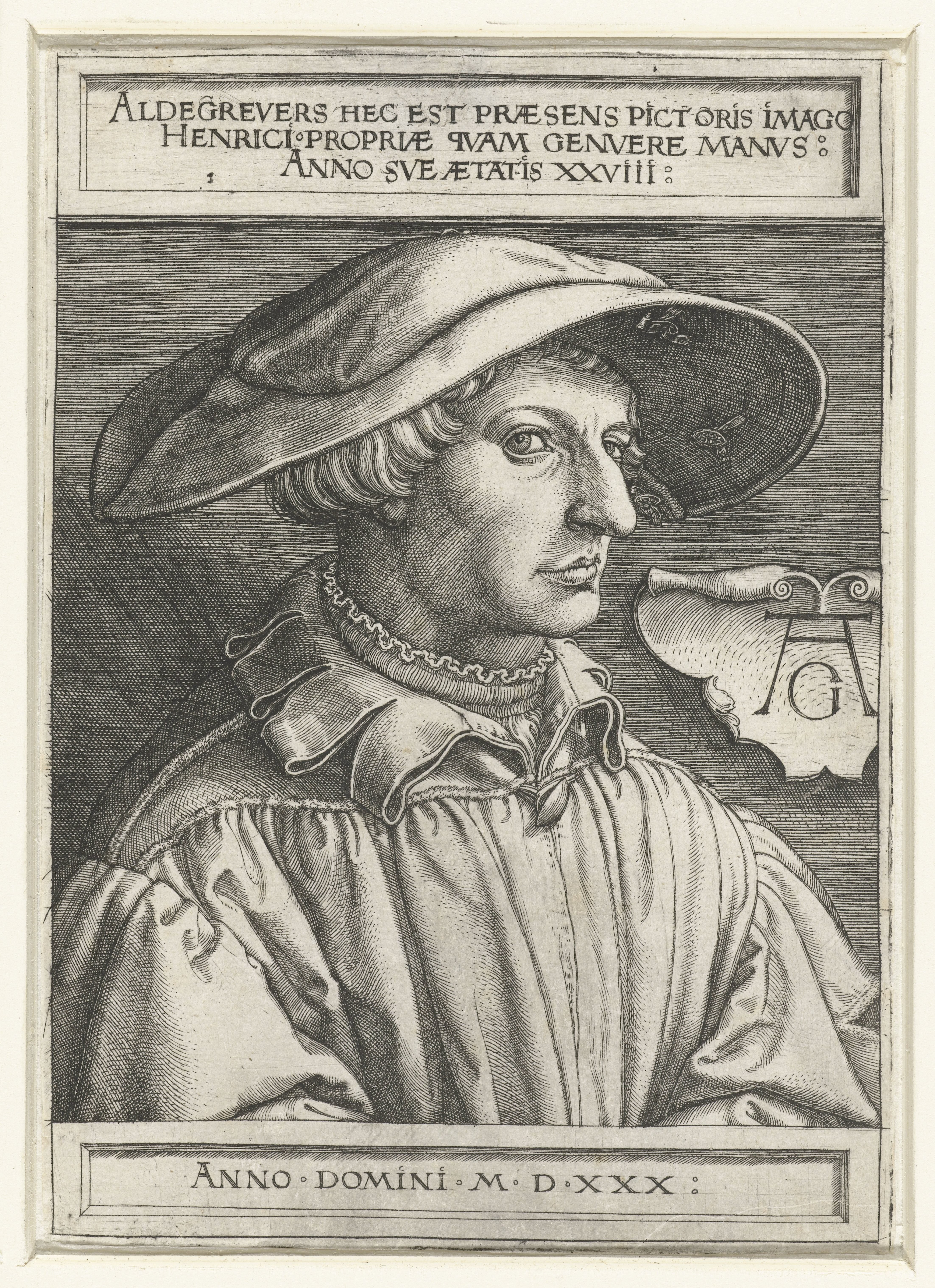 Zelfportret van Heinrich Aldegrever