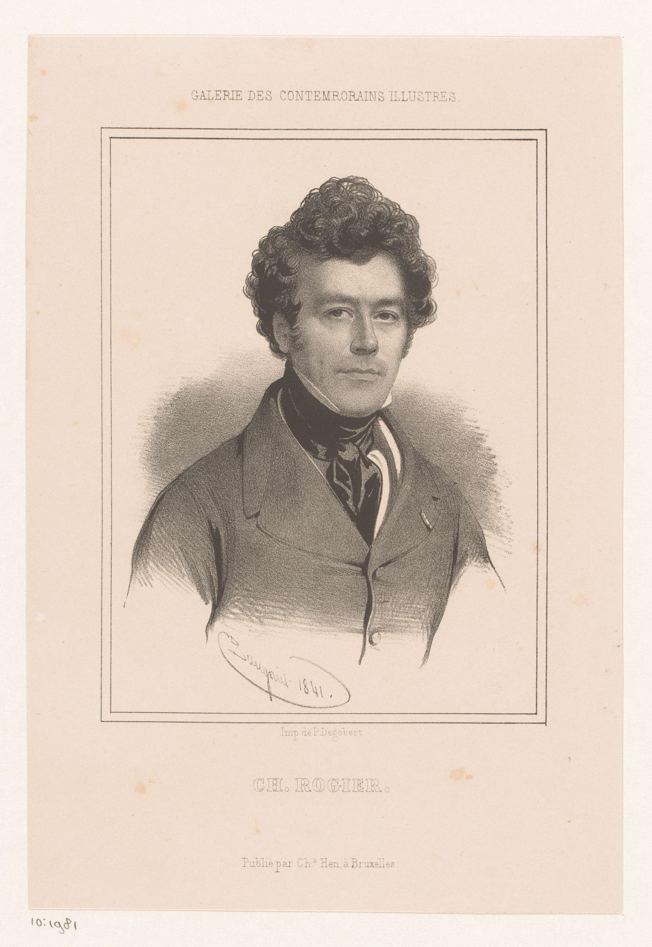 Portret van Charles Latour Rogier