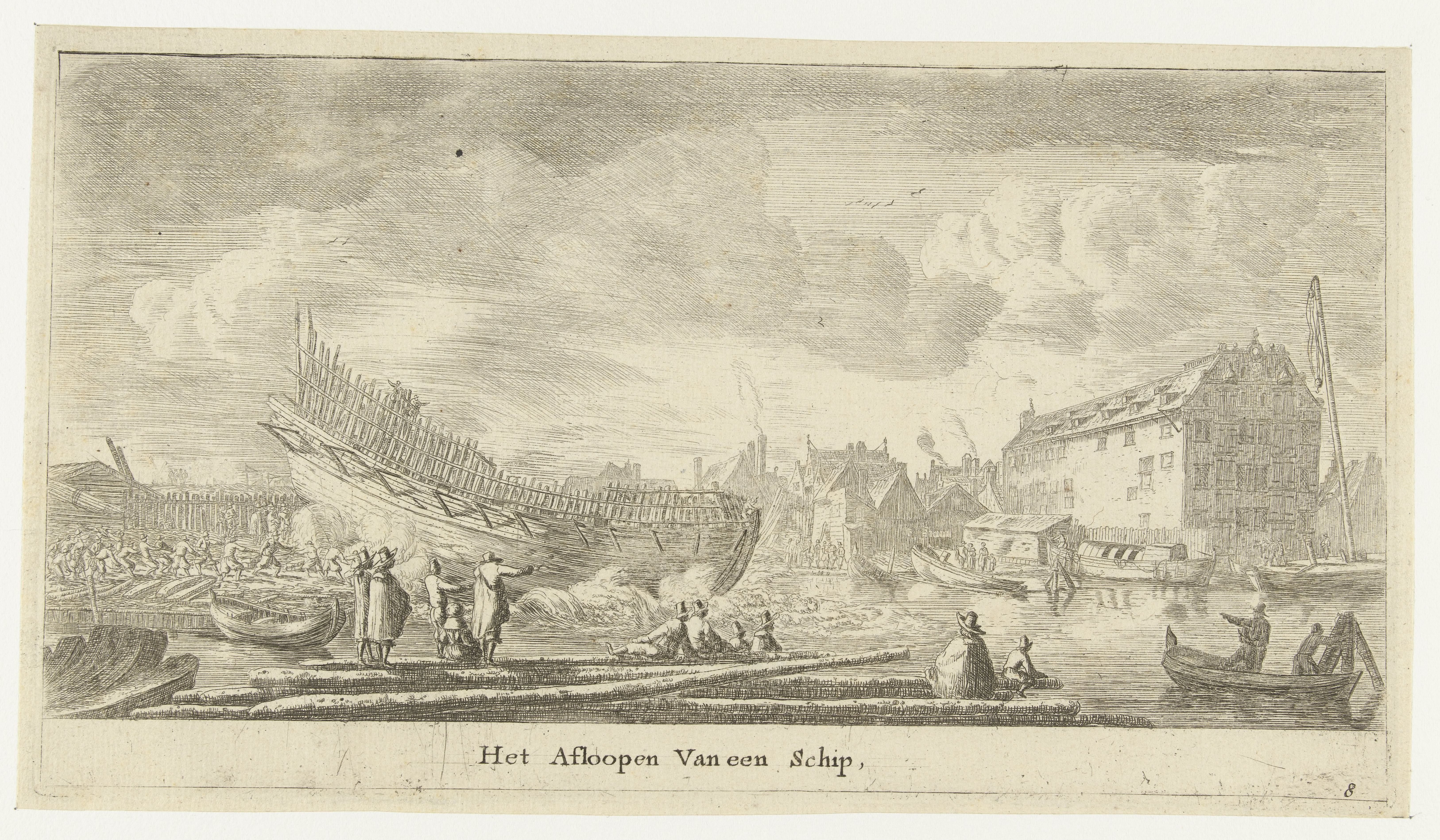 Tewaterlating van een schip
