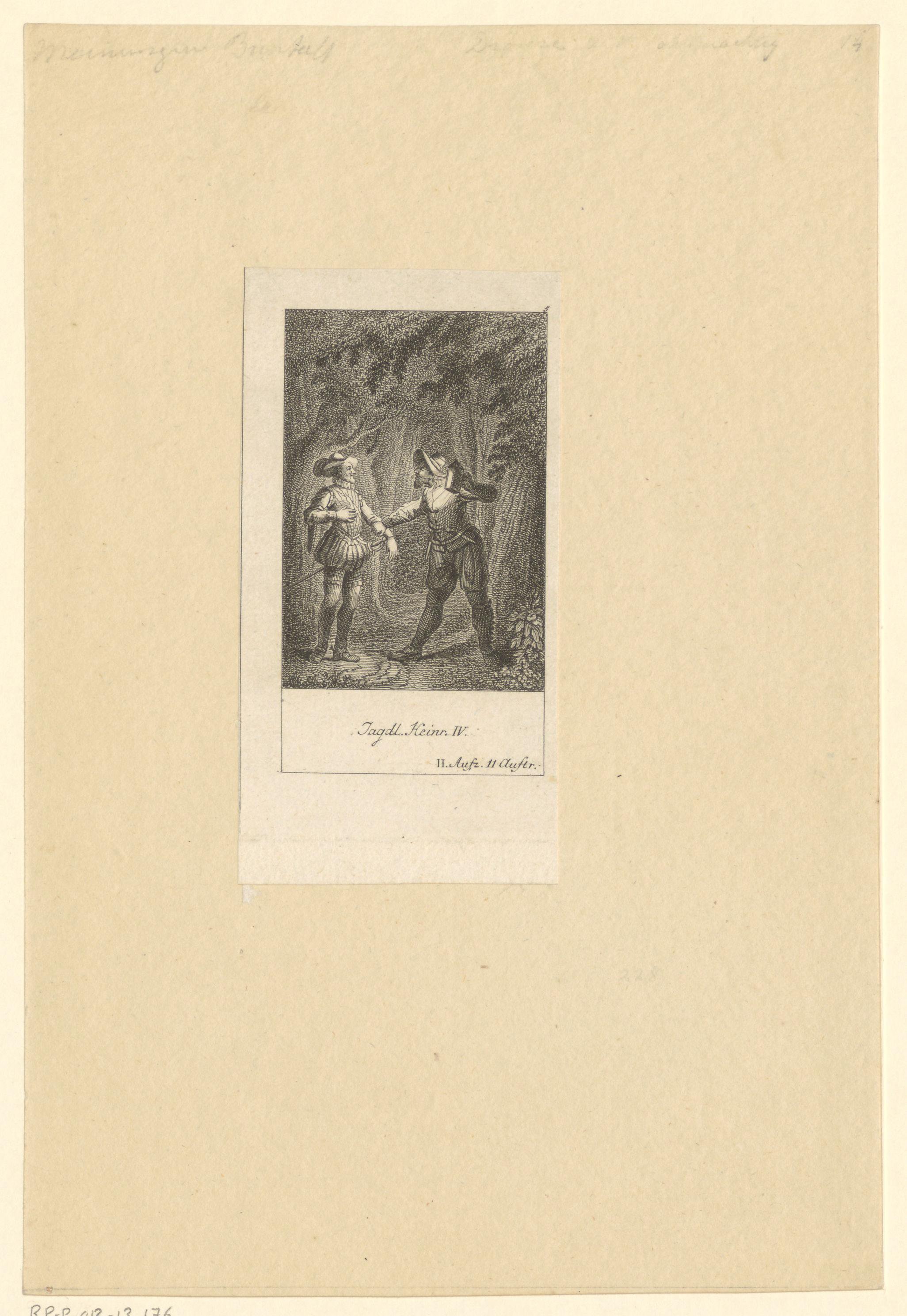 Hendrik IV en Michau in het bos van Sénart