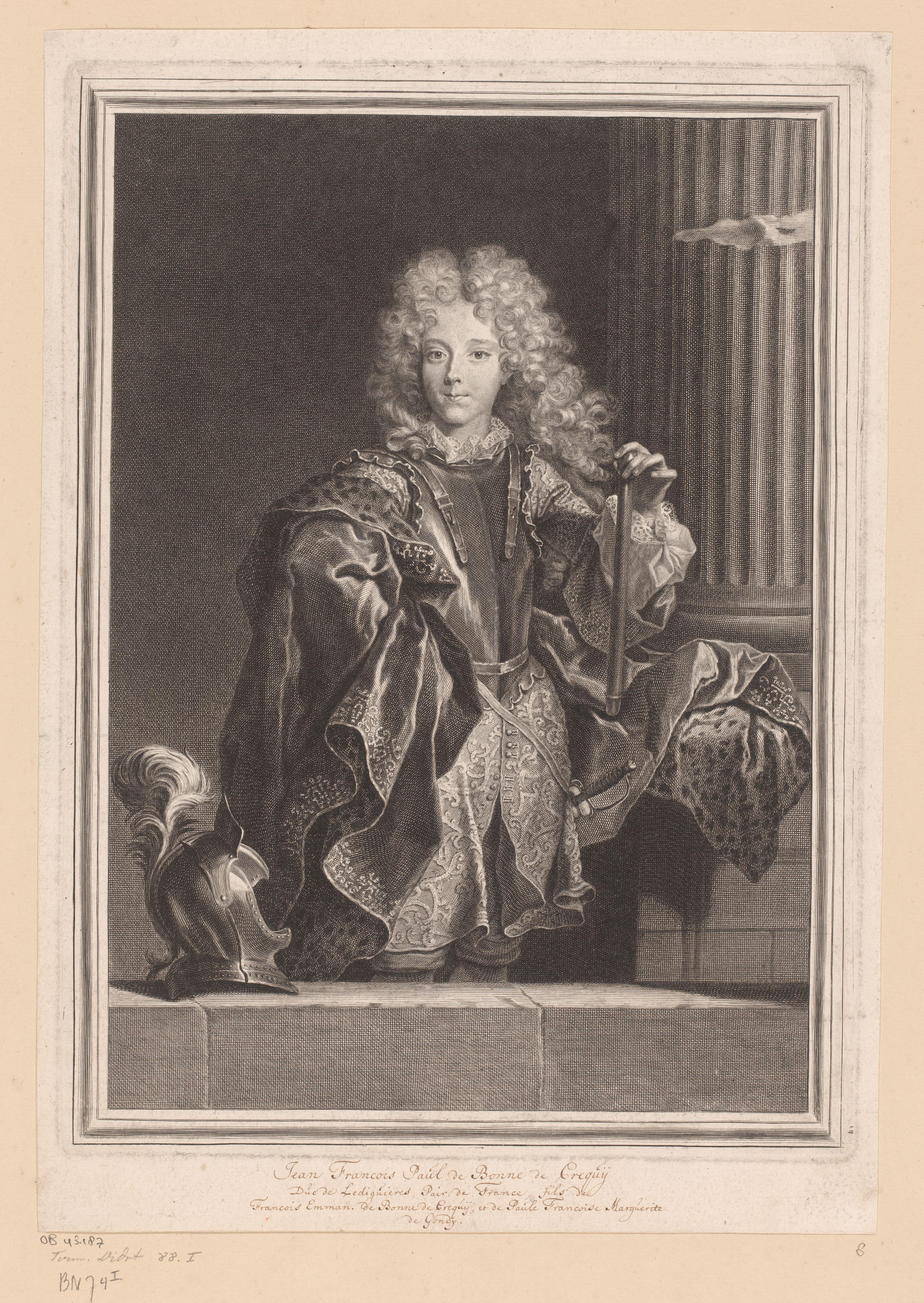 Portret van Jean François Paul de Bonne de Créqui