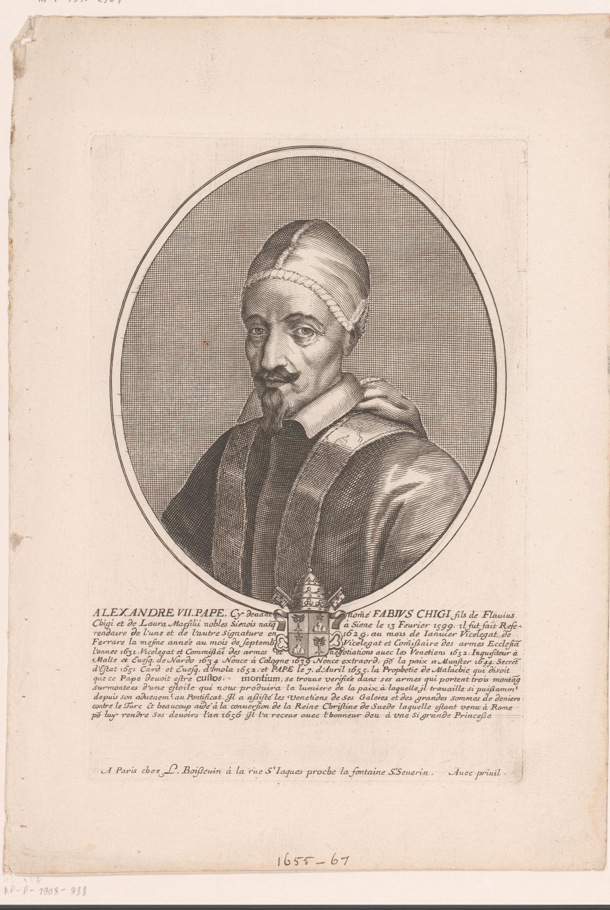 Portret van paus Alexander VII