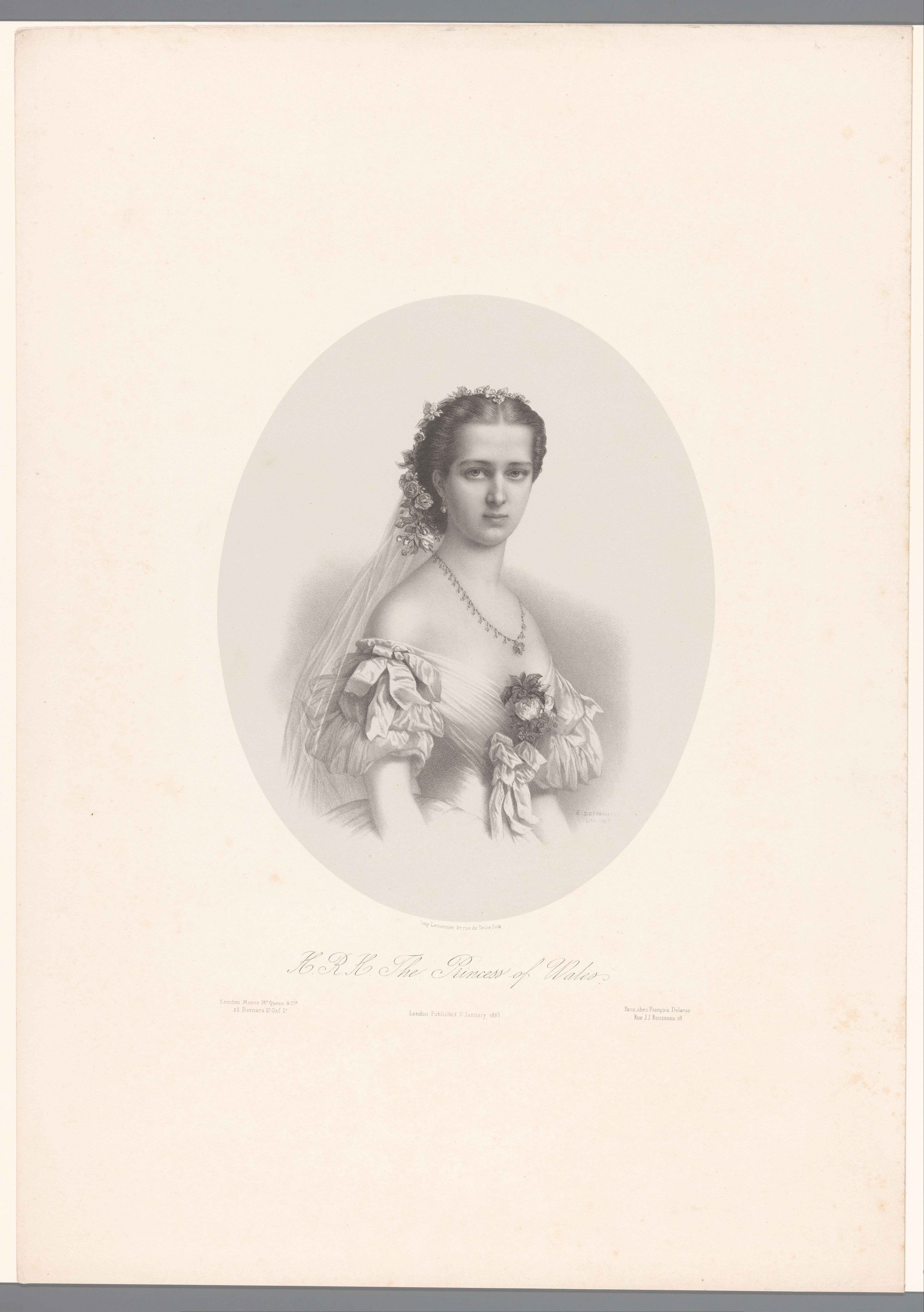 Portret van Alexandra van Denemarken als Prinses van Wales
