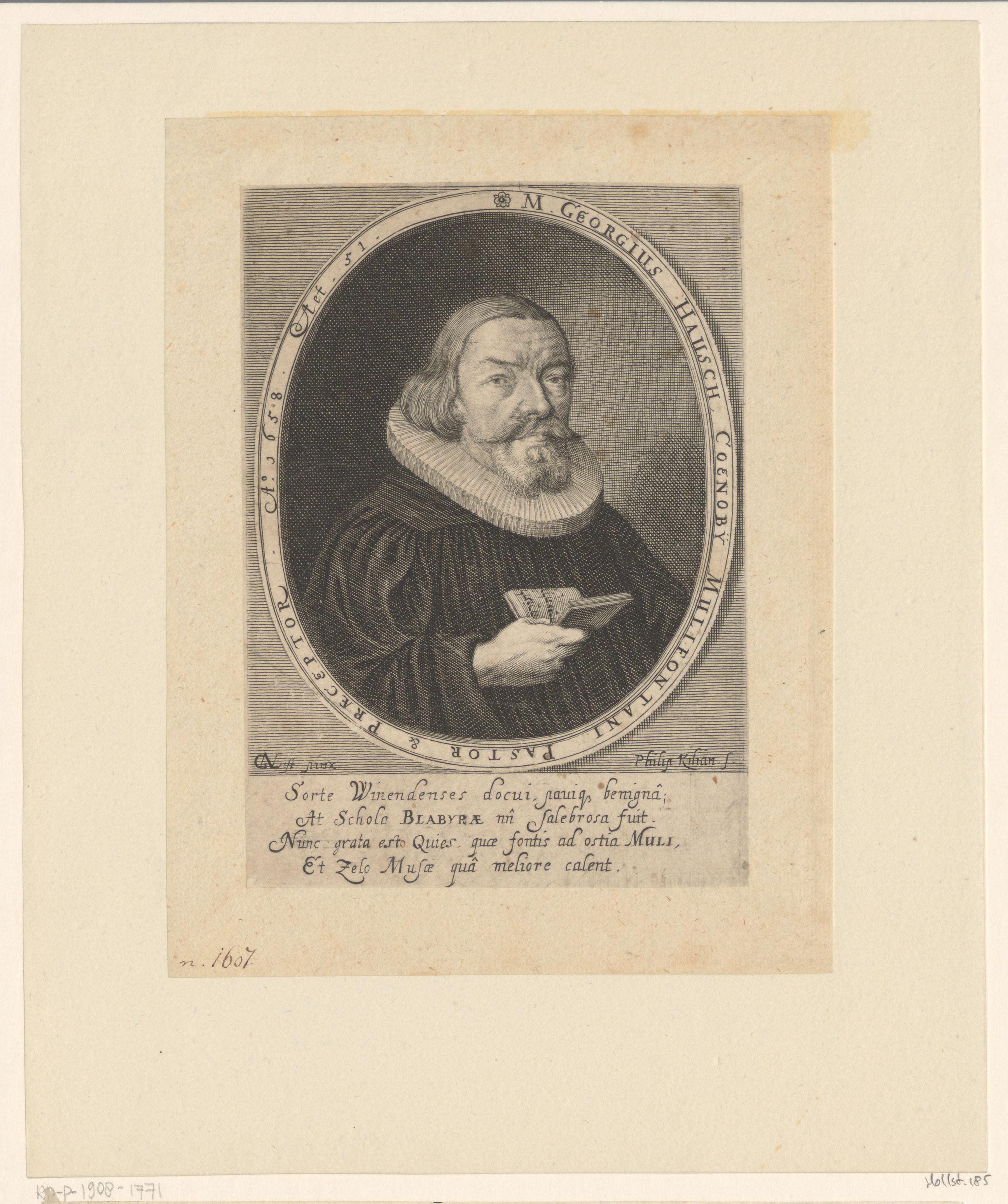 Portret van Georg Hausch op 51-jarige leeftijd