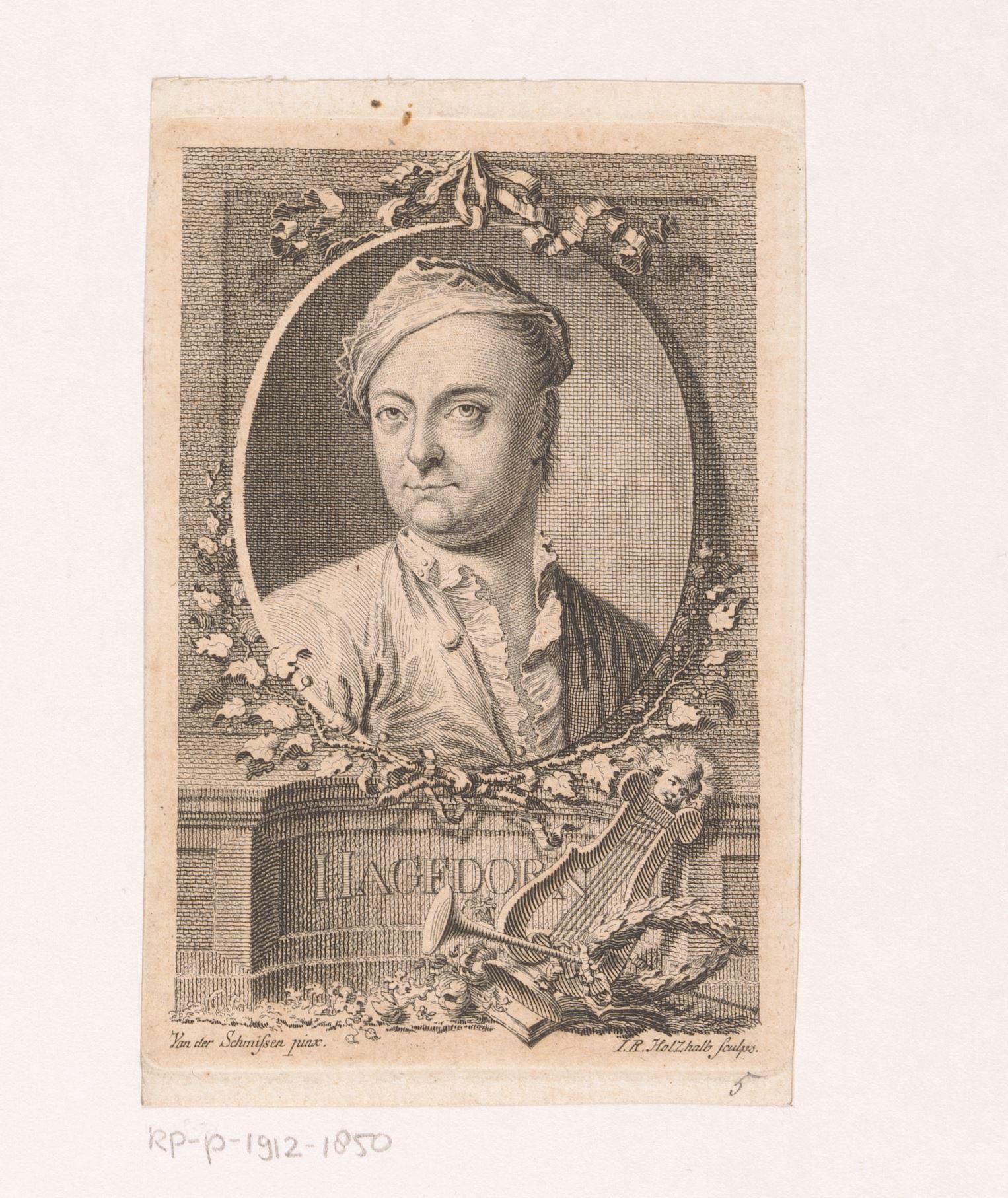 Portret van Friedrich von Hagedorn