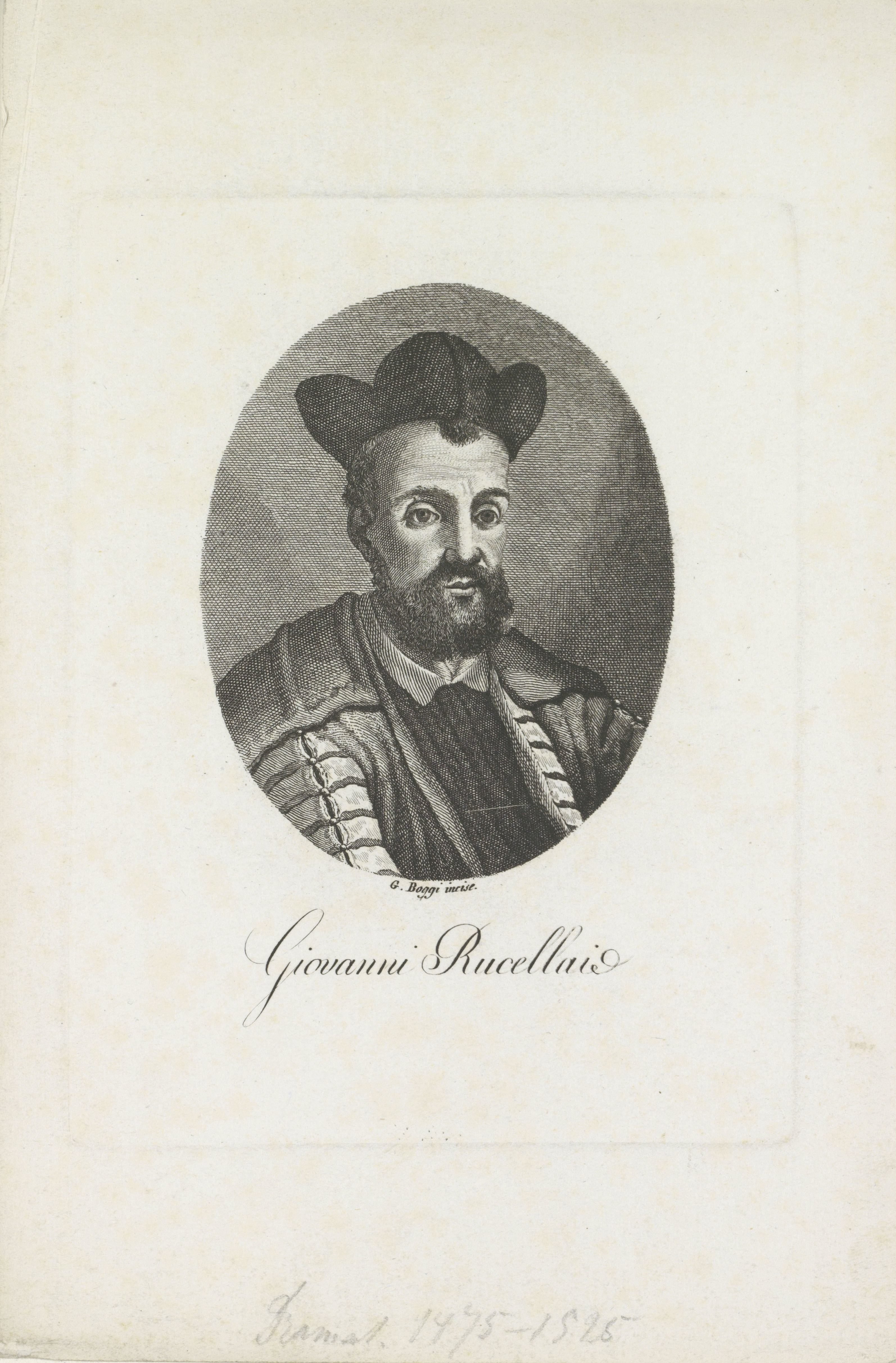 Portret van dichter Giovanni di Bernardo Rucellai