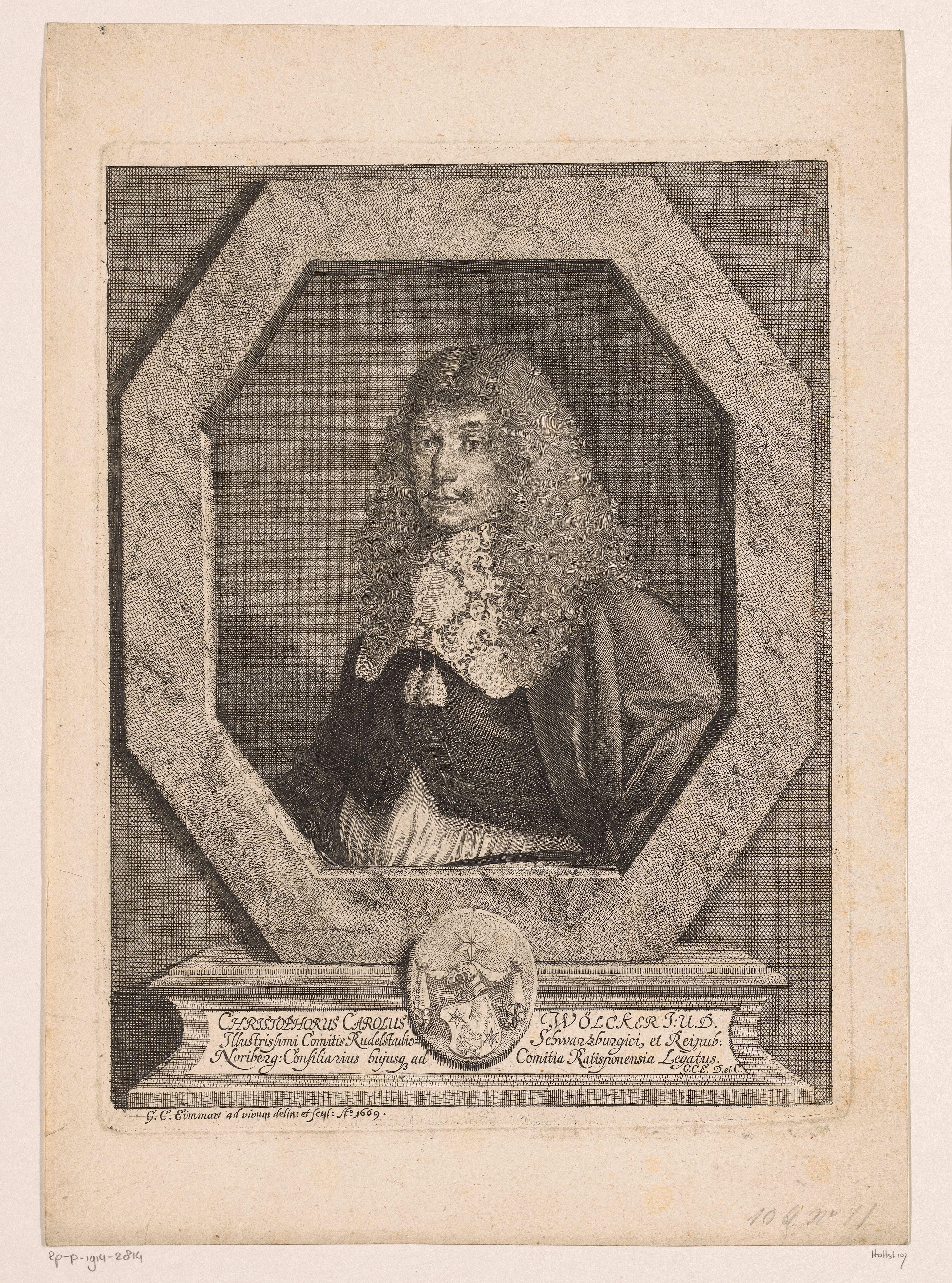 Portret van Christoph Karl Wölcker