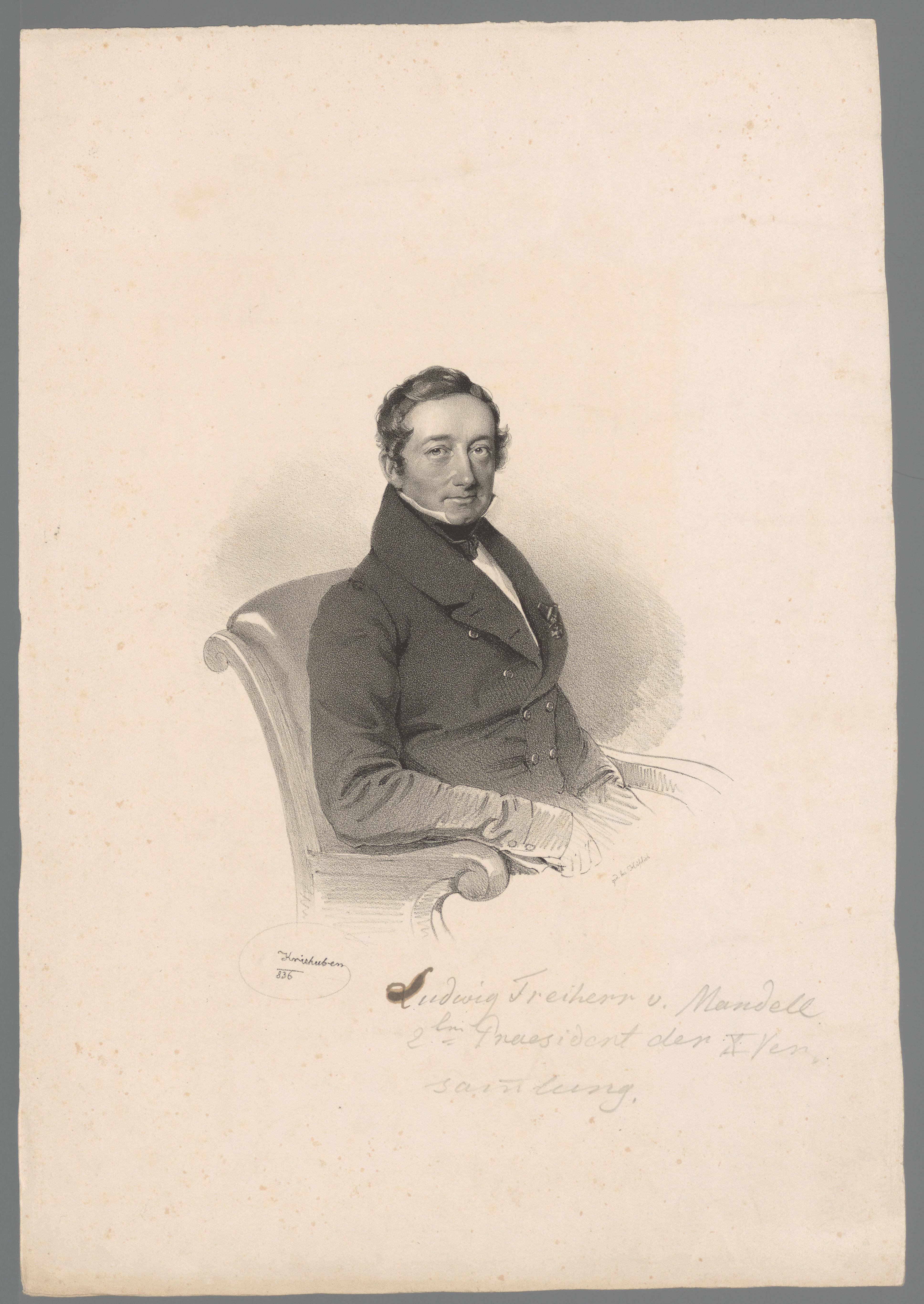 Portret van Ludwig Freiherr von Mandell