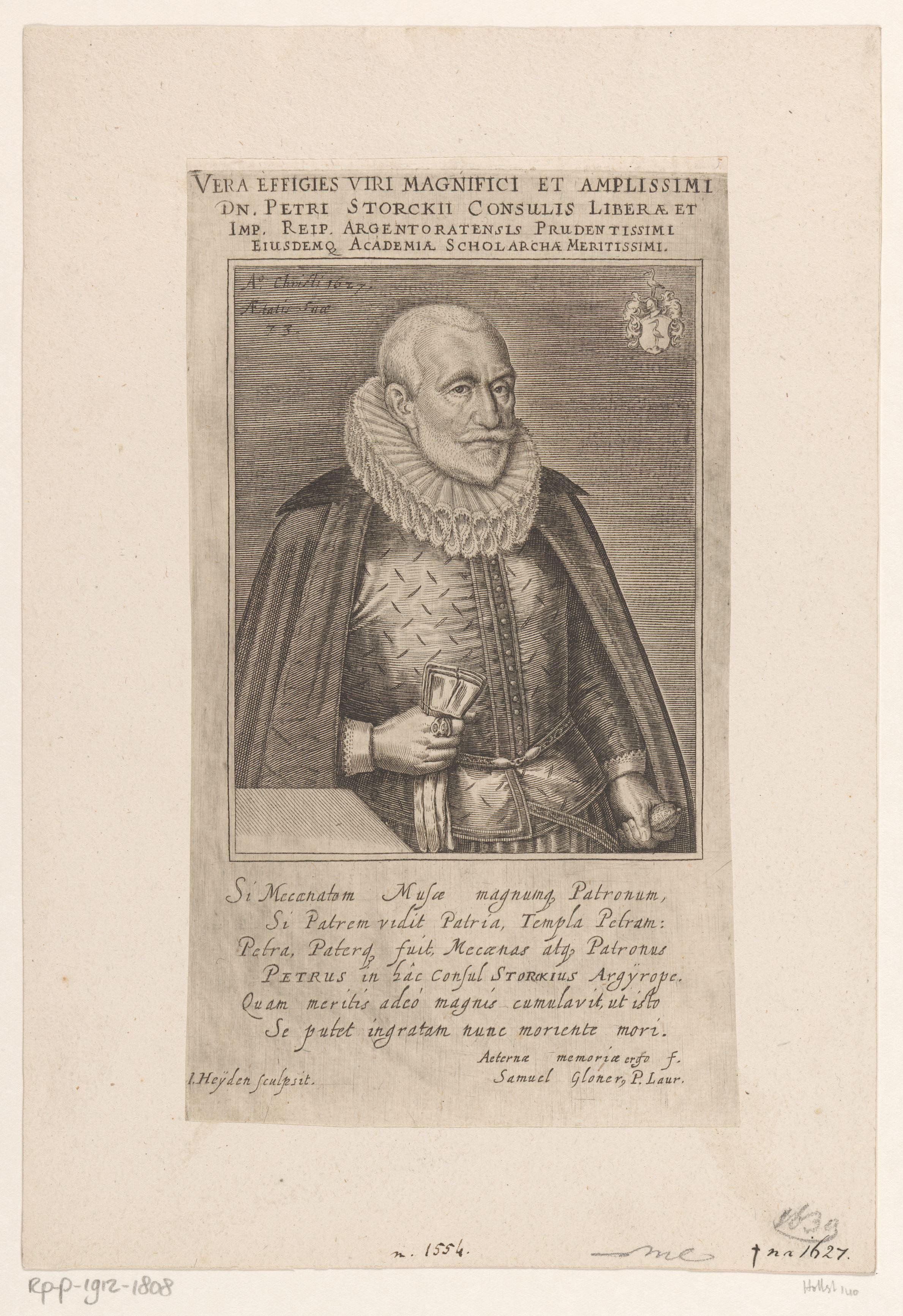 Portret van Peter Storck op 73-jarige leeftijd