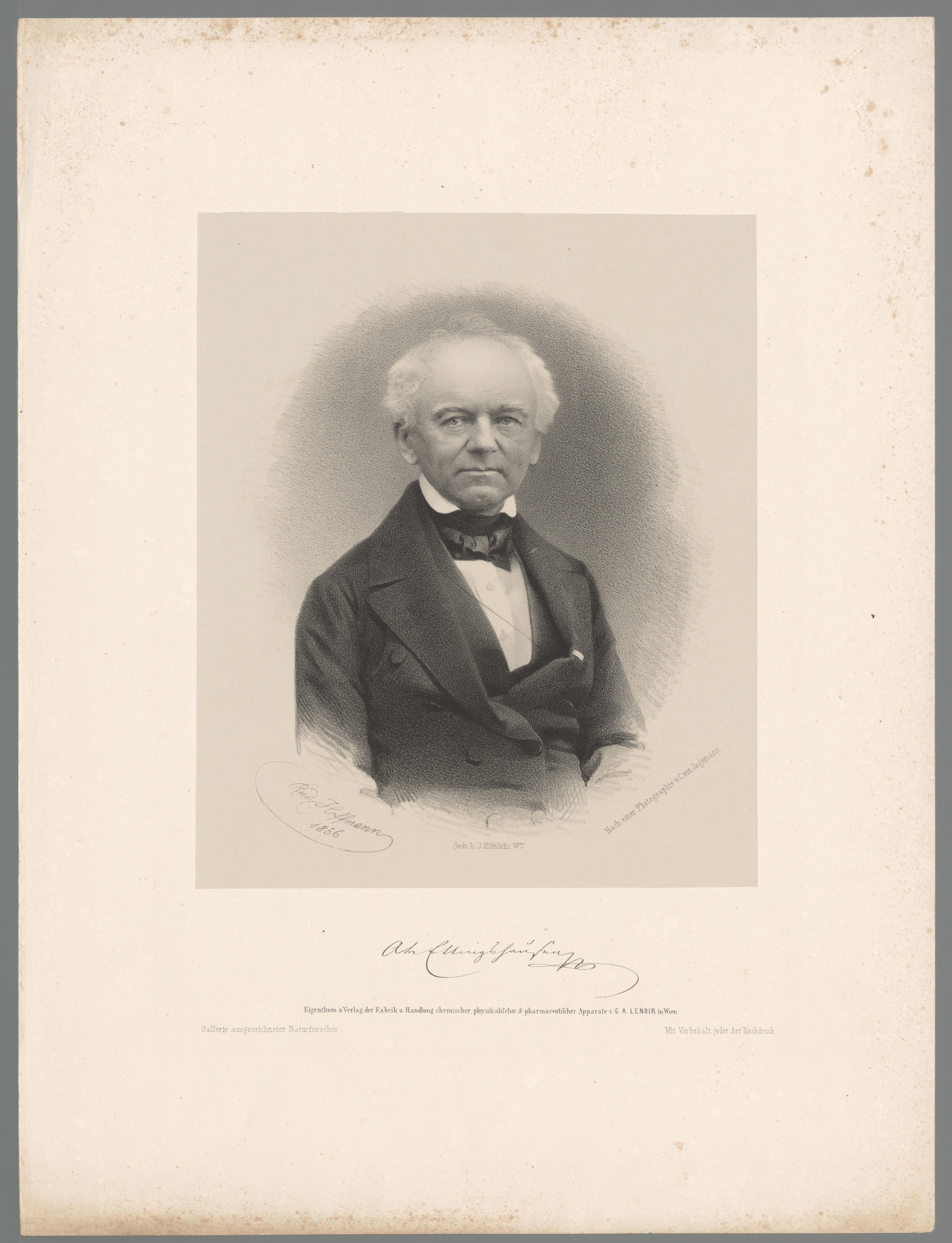 Portret van Andreas von Ettingshausen