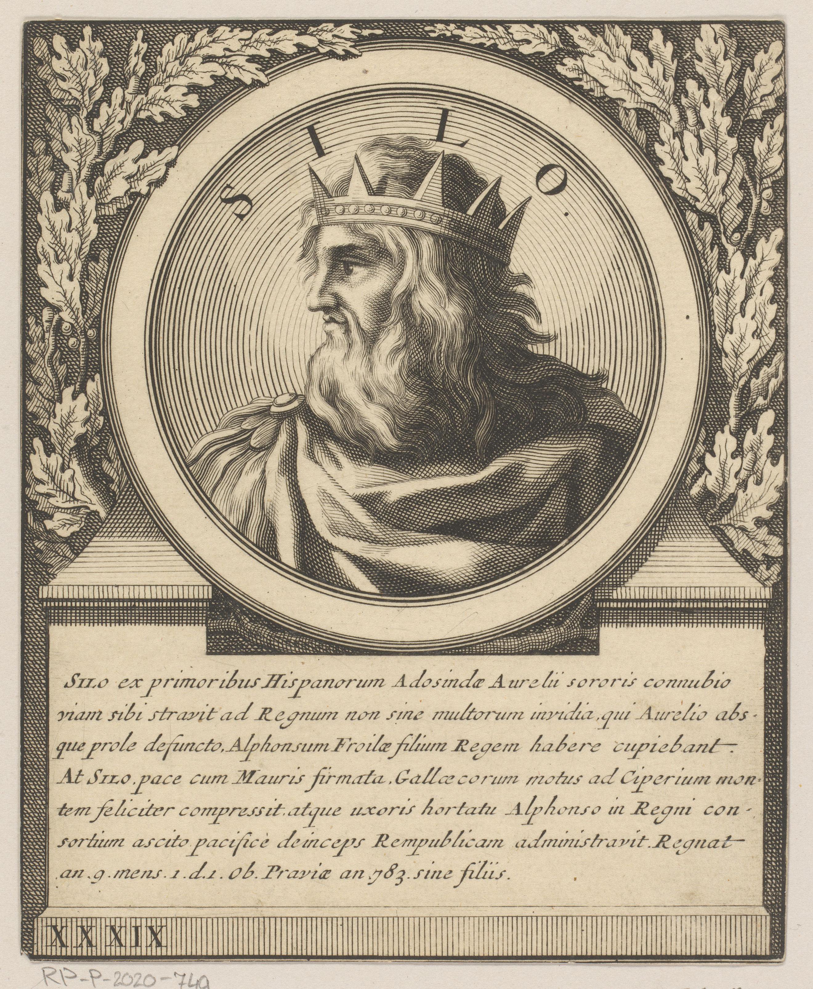 Portret van Silo, koning van Asturië