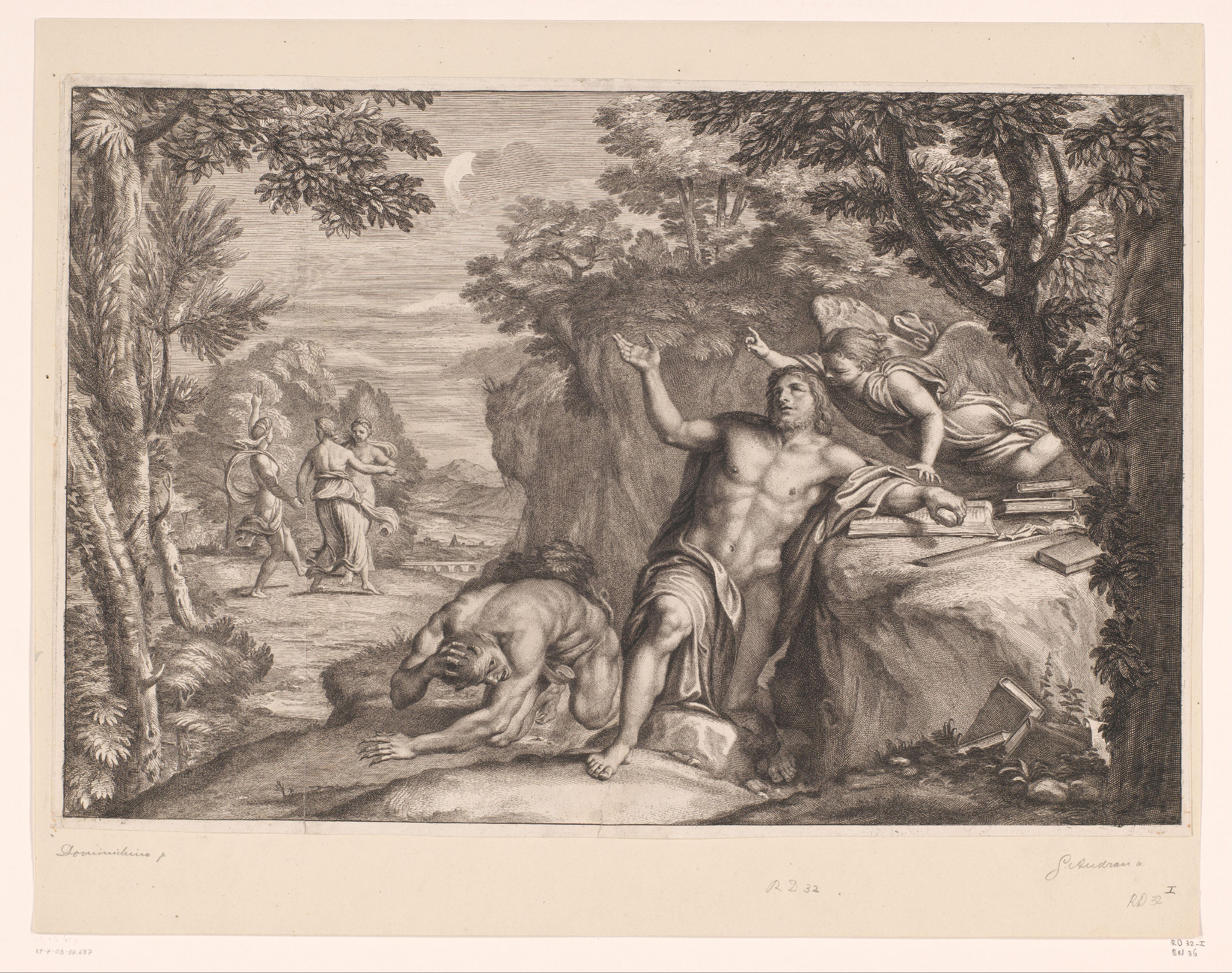 Verzoeking van Hieronymus in de woestijn