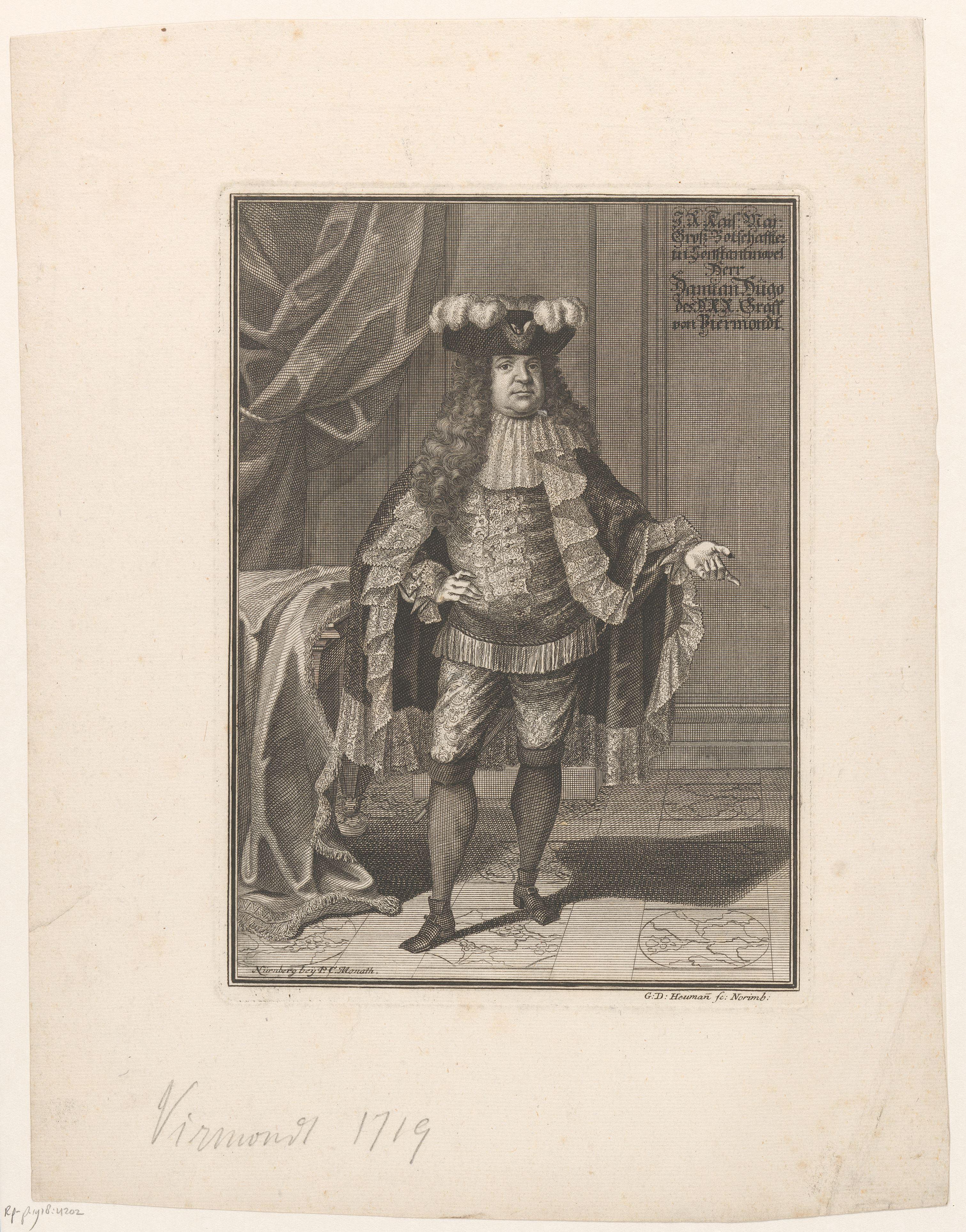 Portret van Damian Hugo Philipp, graaf van Schönborn en Reichelsberg