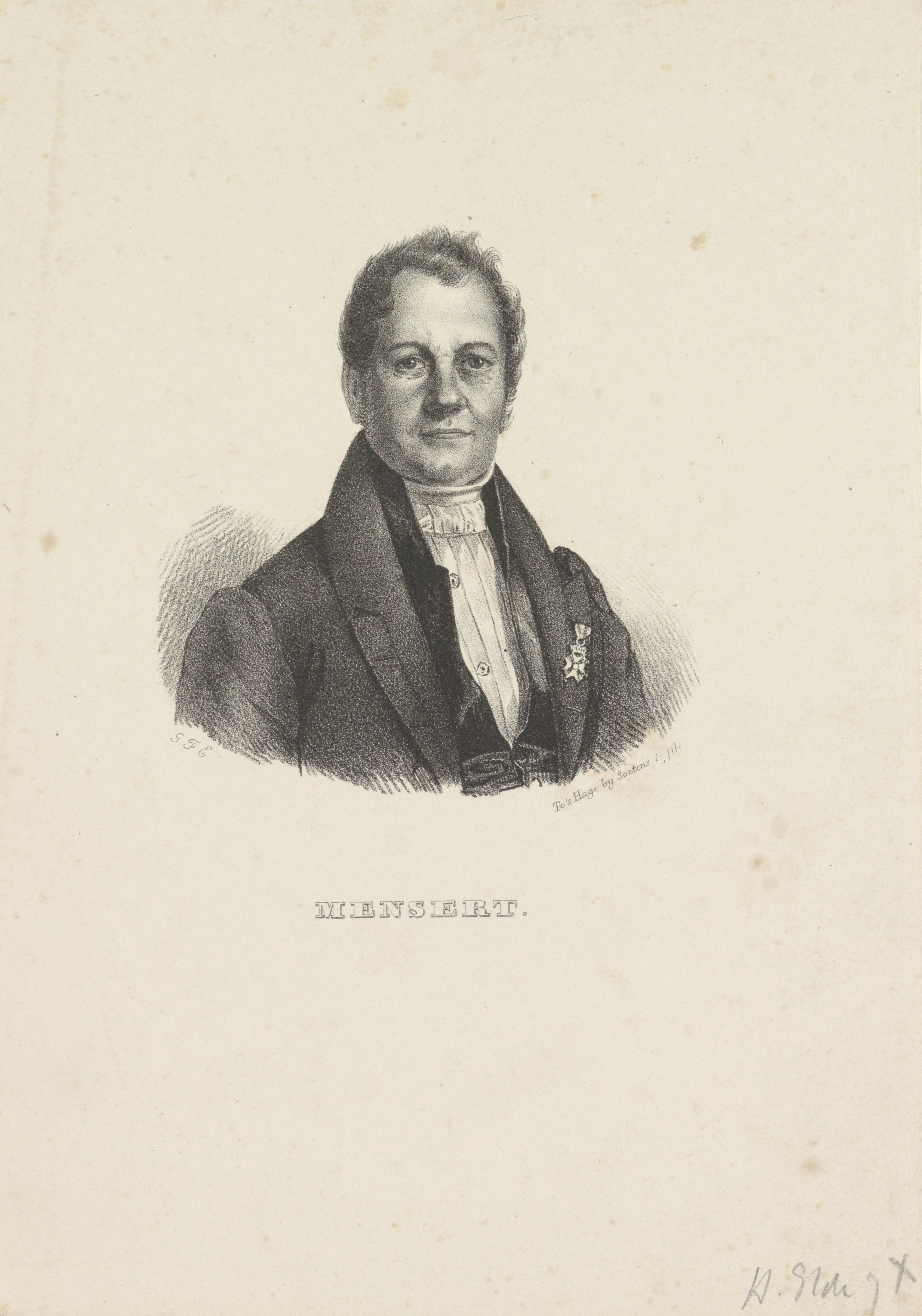 Portret van W. Mensert