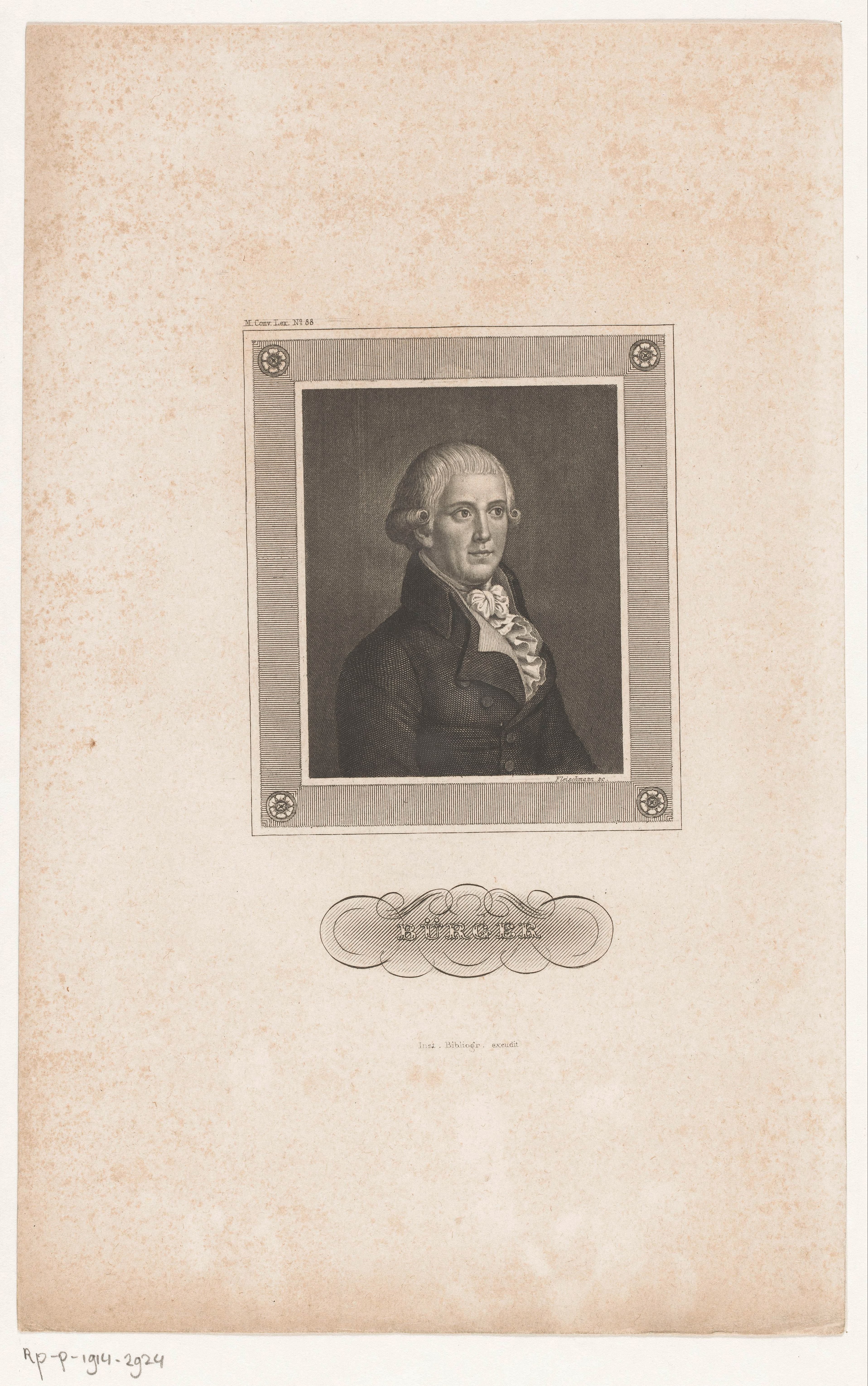 Portret van Gottfried August Bürger