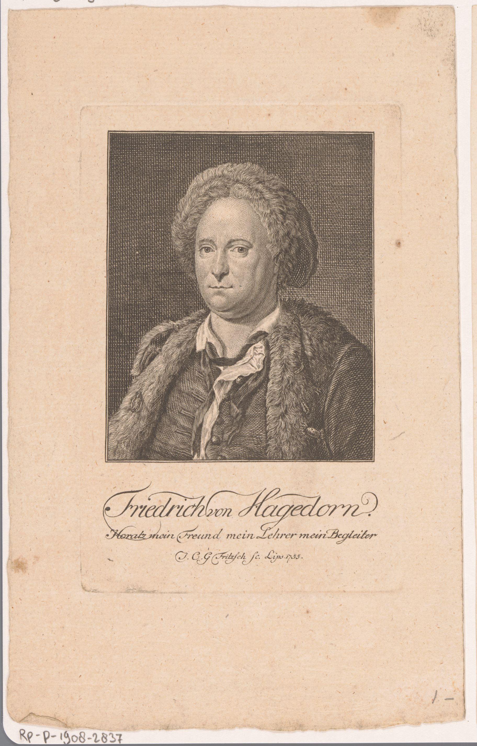 Portret van Friedrich von Hagedorn