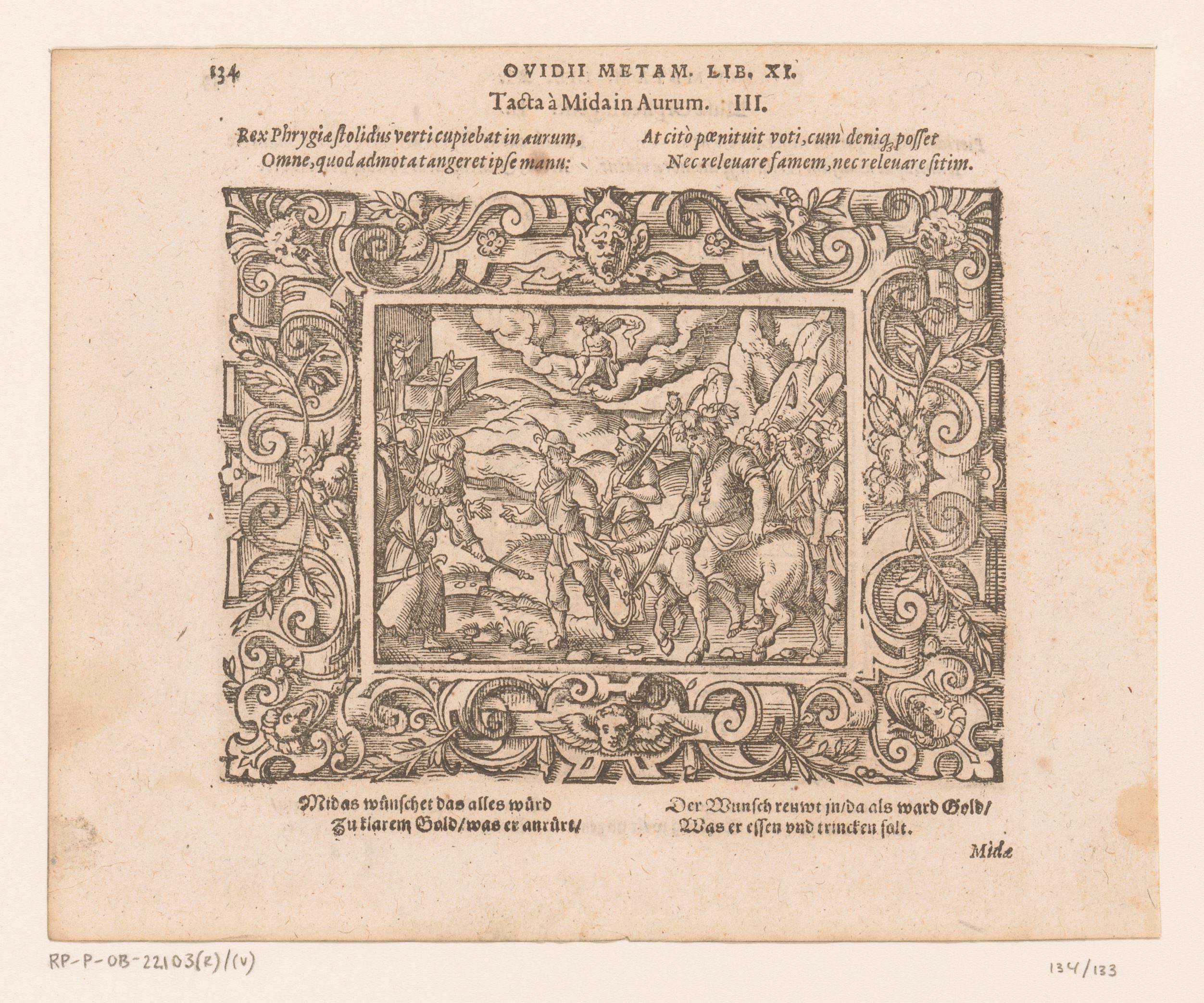 Bacchus honoreert de wens van koning Midas