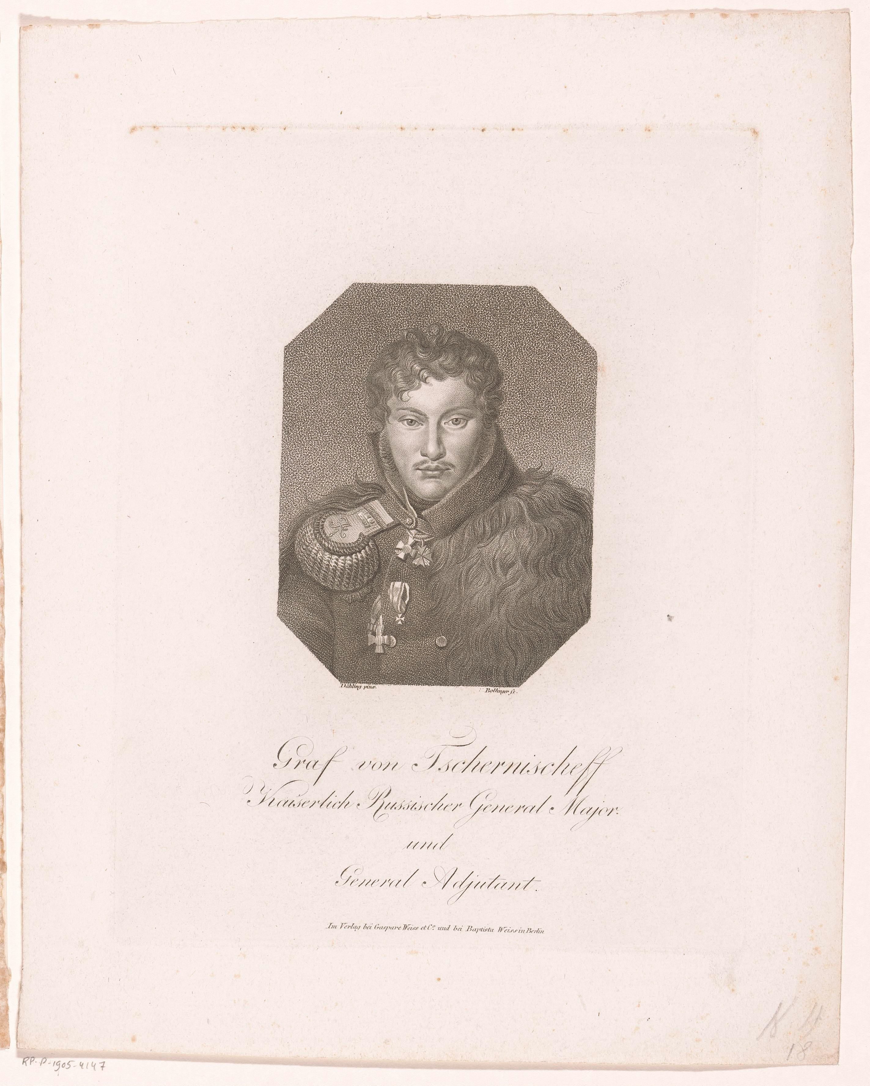Portret van Alexander Ivanovitsj Tsjernysjov
