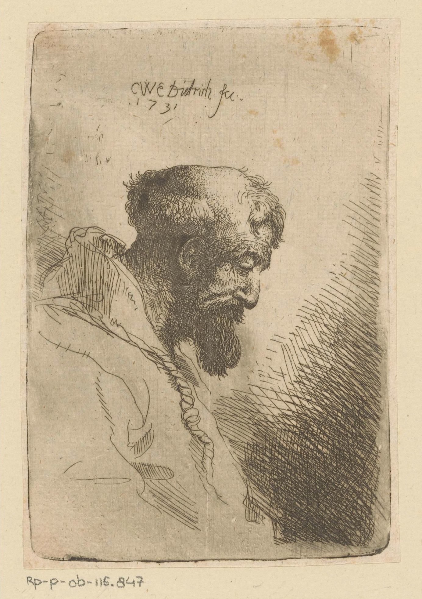 Neerkijkende franciscaan