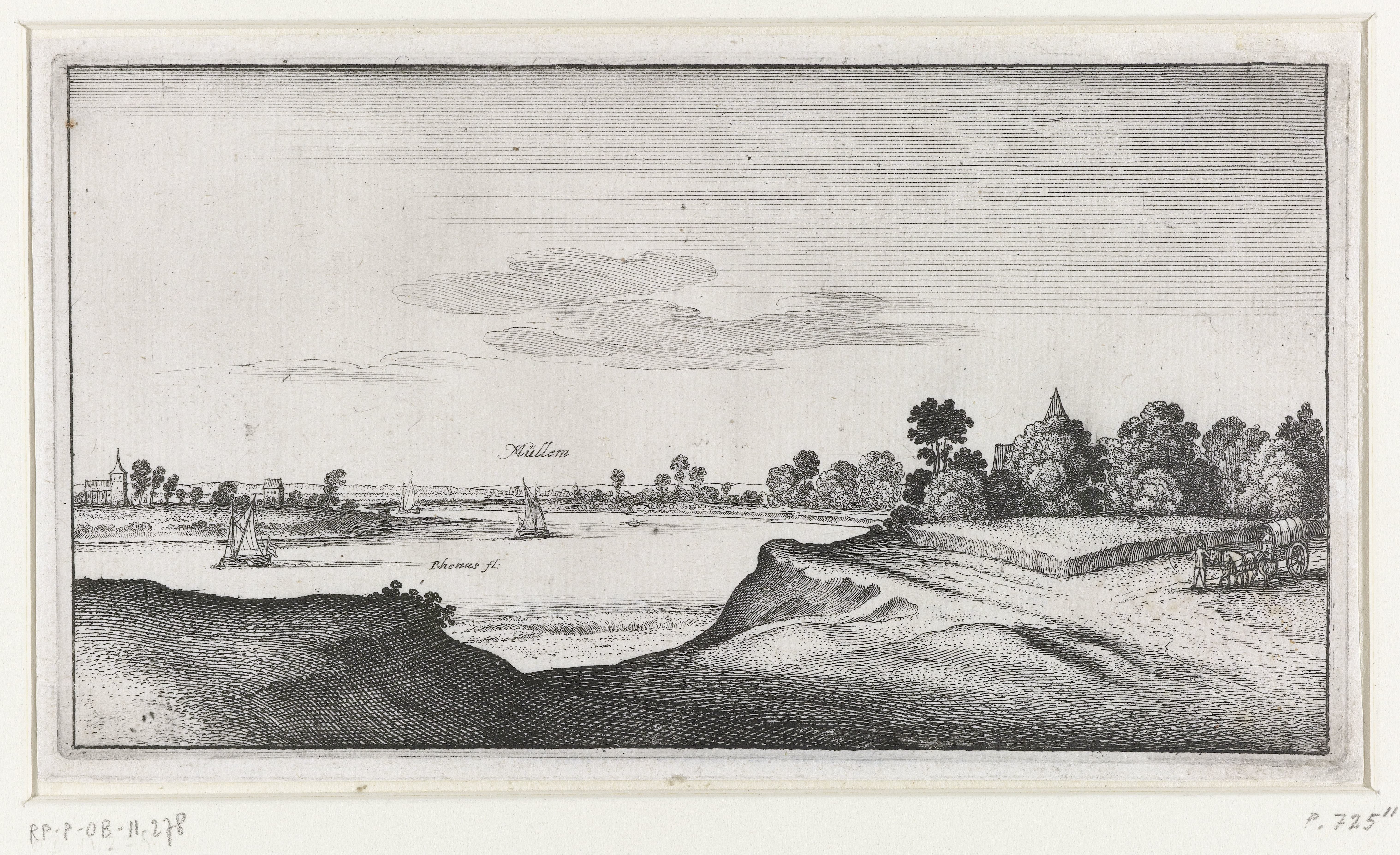 Landschap met gezicht op Mülheim