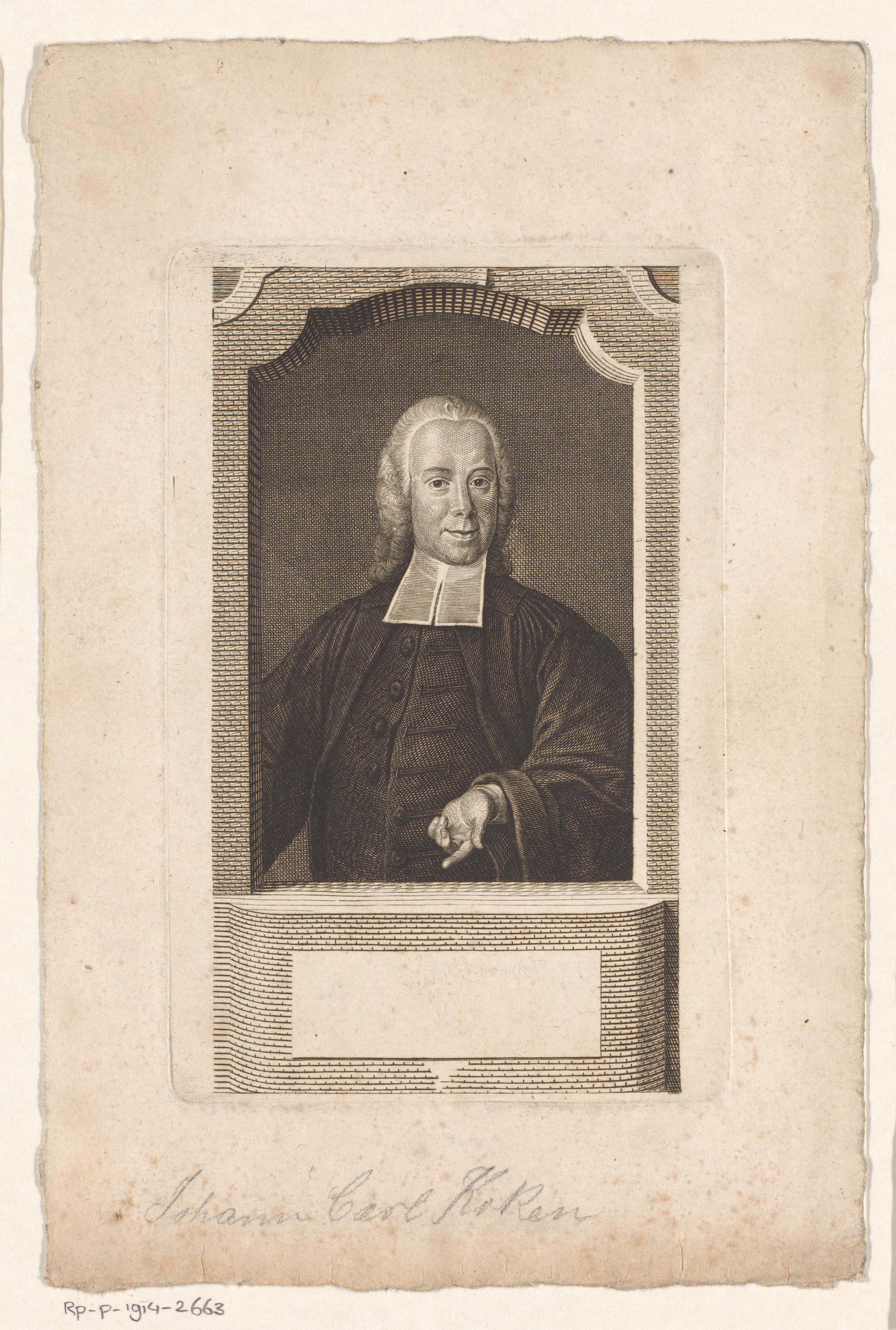 Portret van Johann Carl Koken