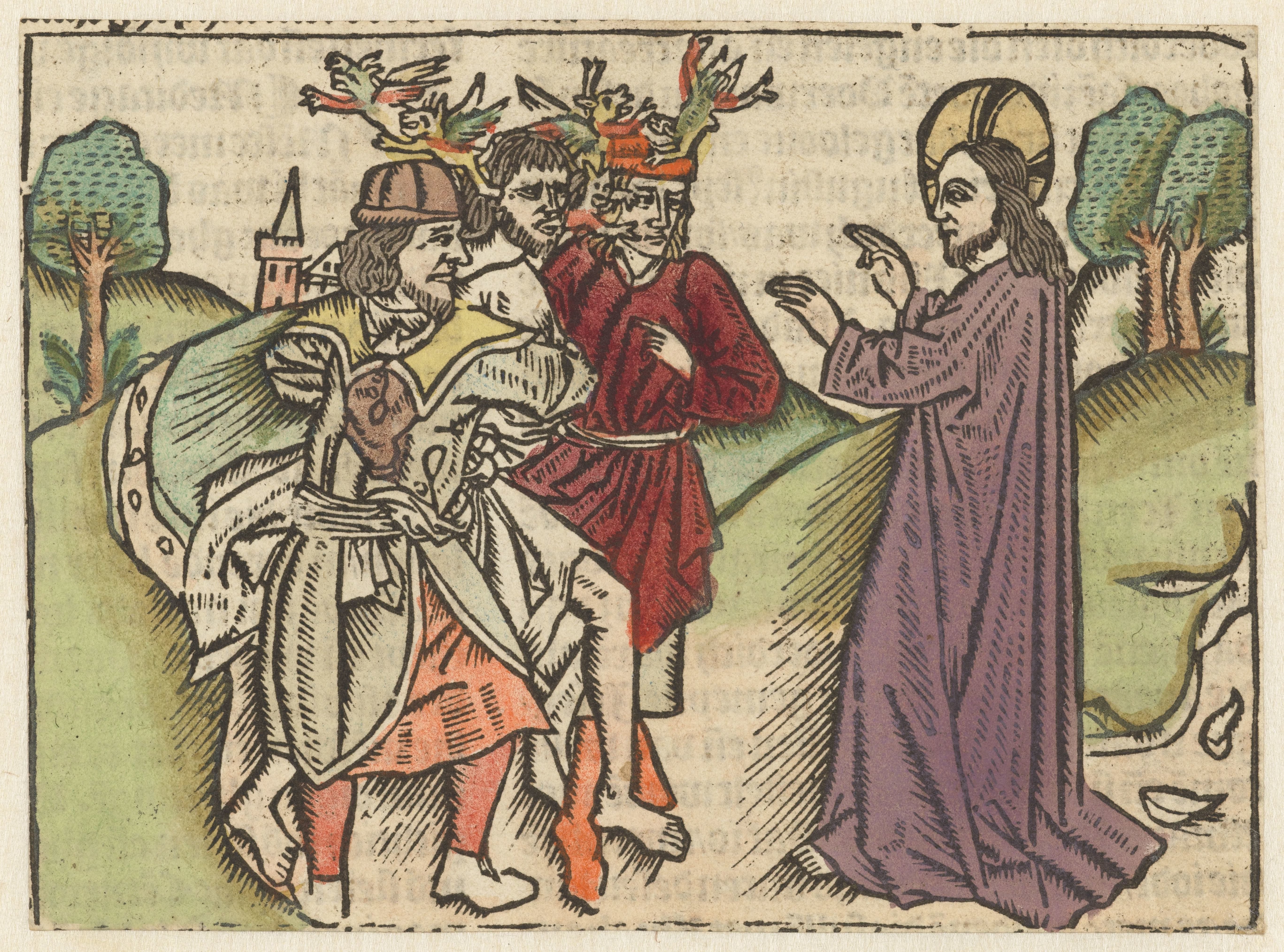 Christus geneest de bezeten man die niet kon spreken