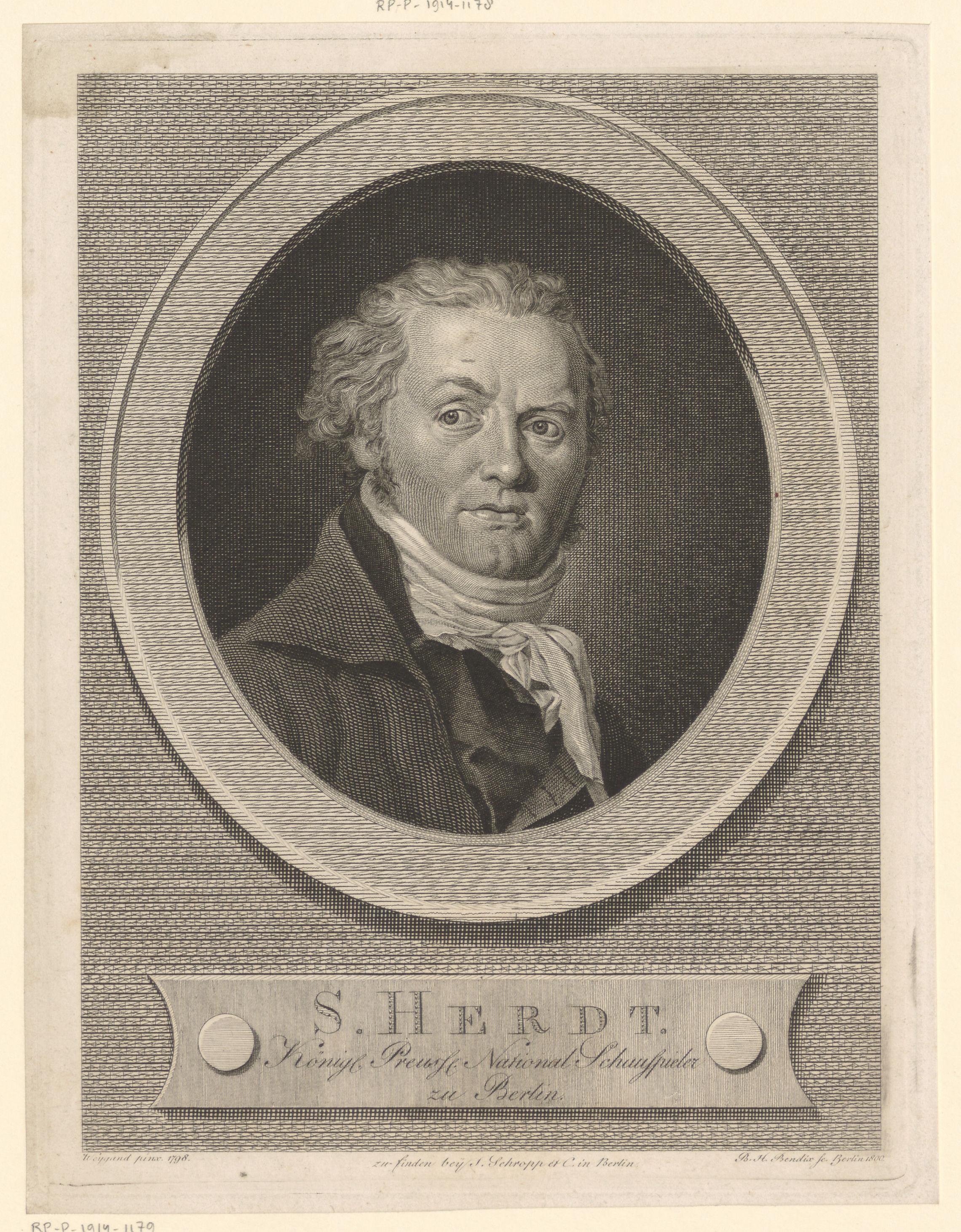 Portret van Samuel Georg Herdt