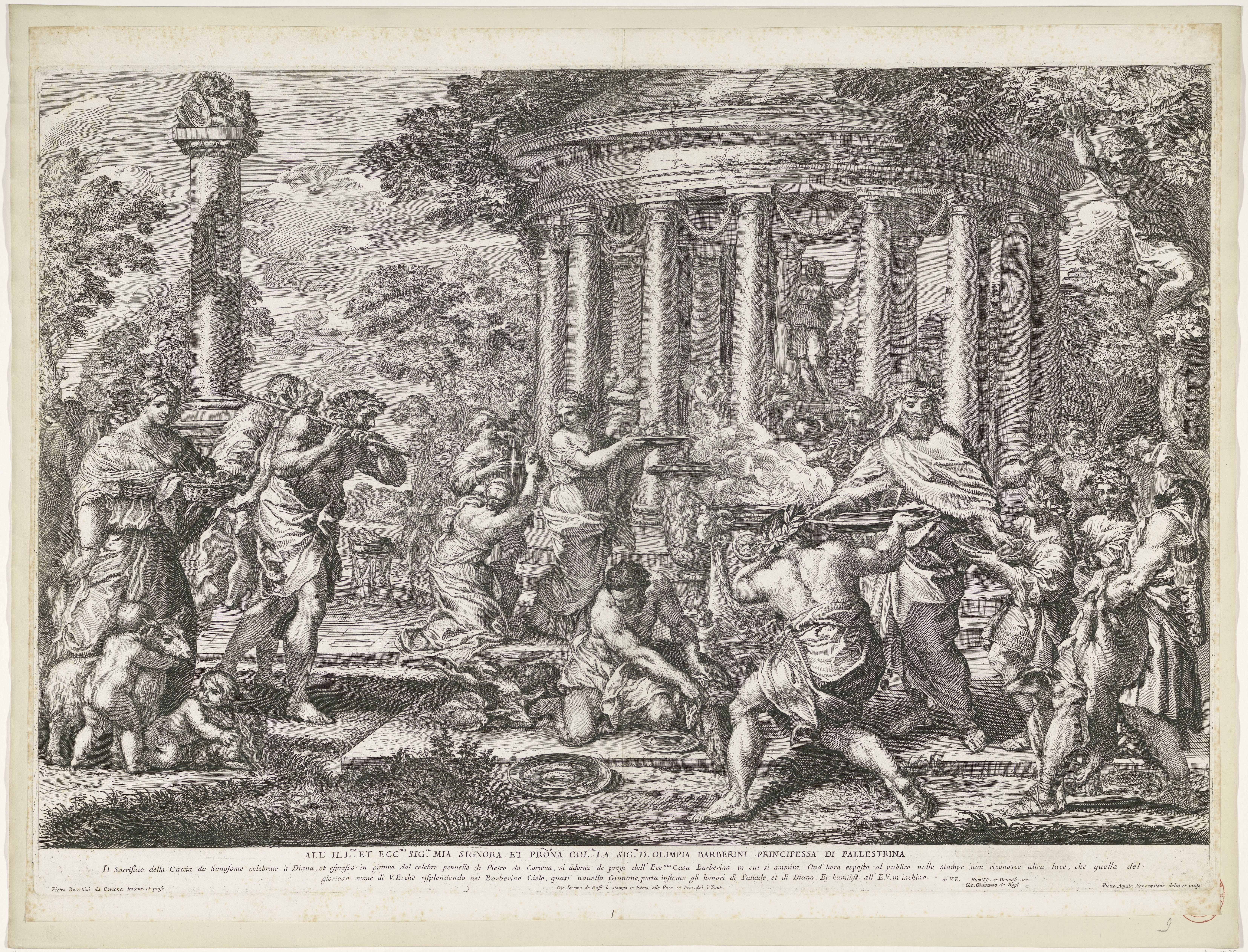 Xenophon brengt offer aan Diana