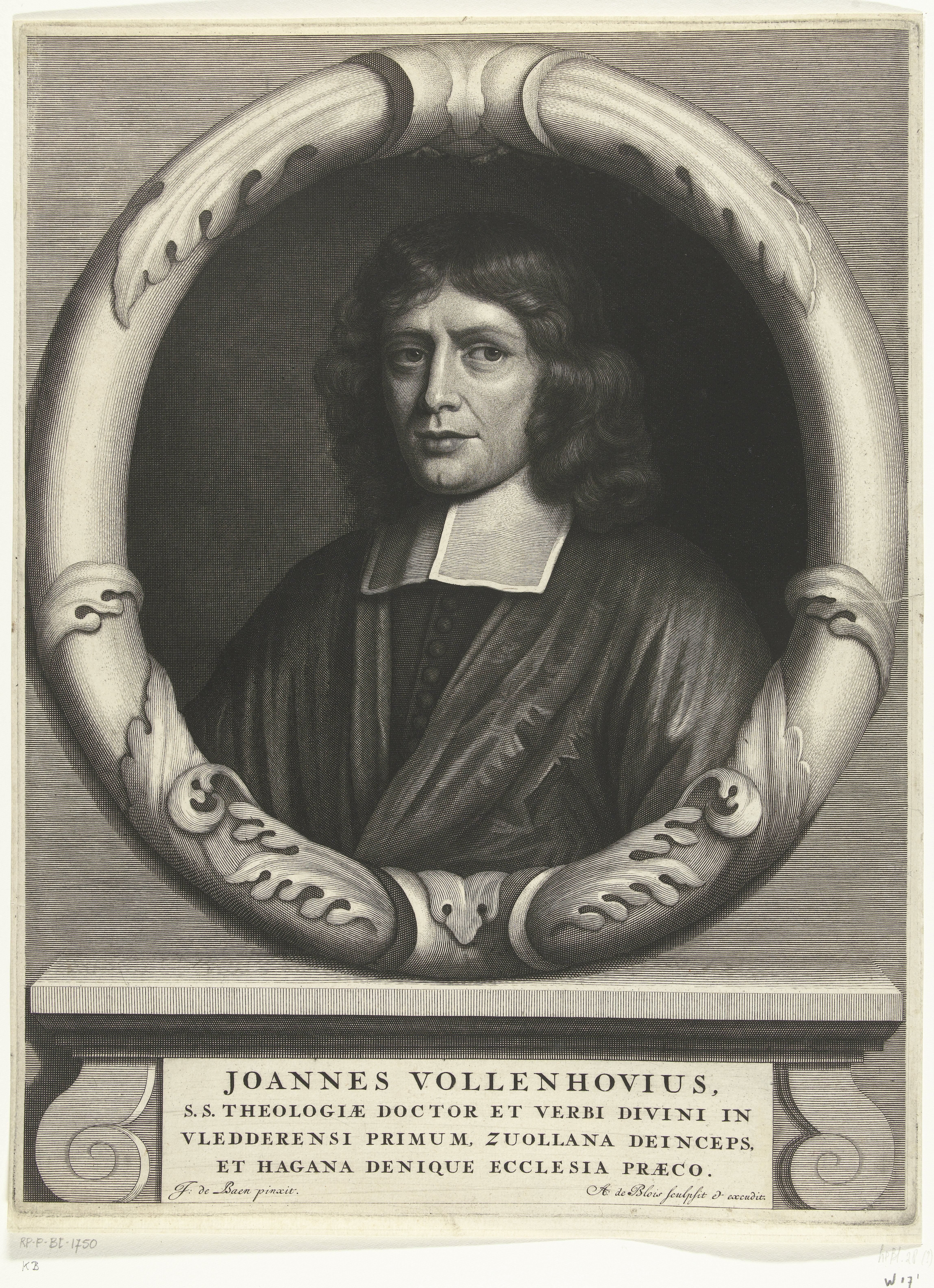 Portret van predikant Joannes Vollenhove