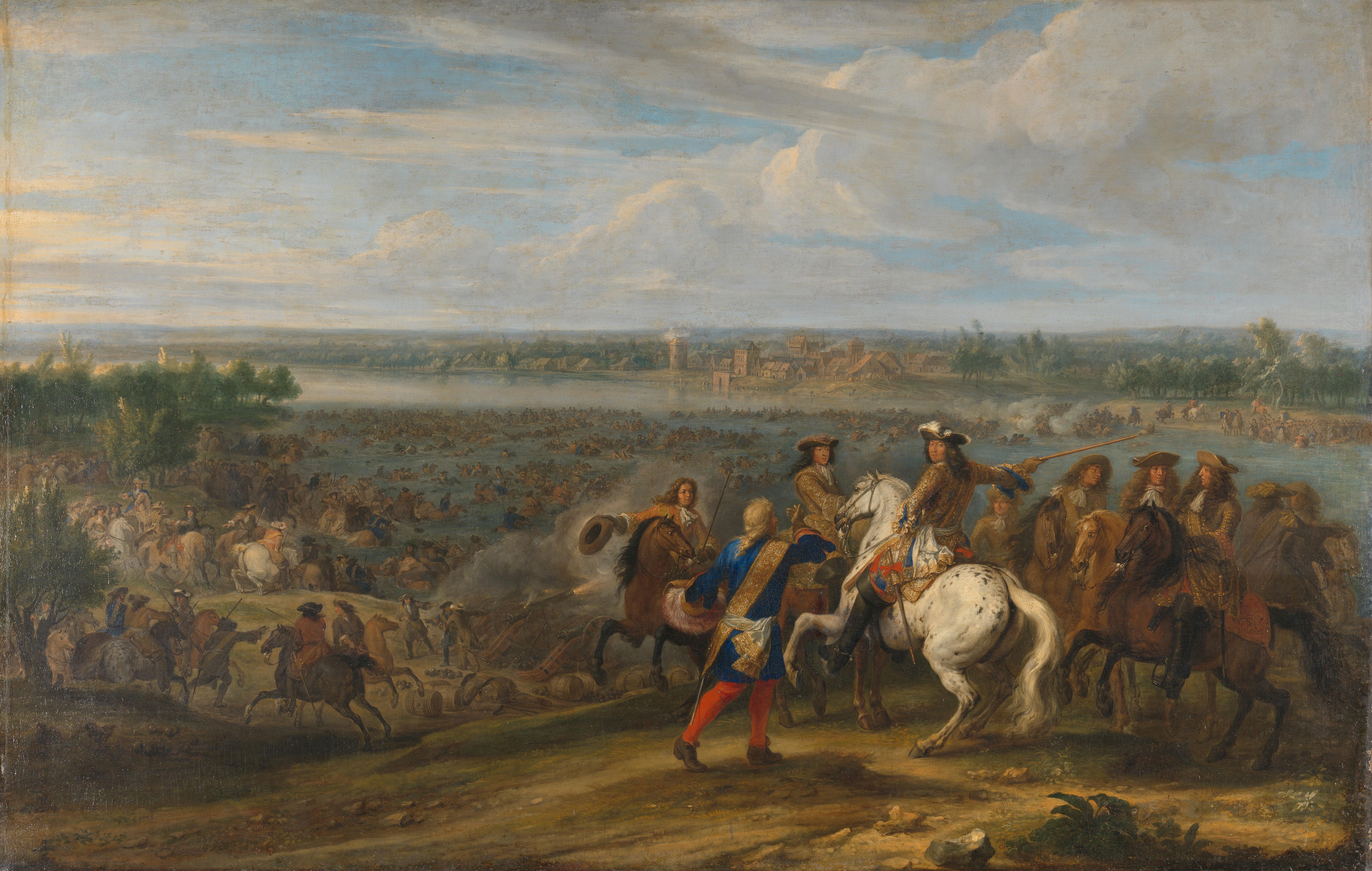 Lodewijk XIV trekt bij Lobith Nederland binnen
