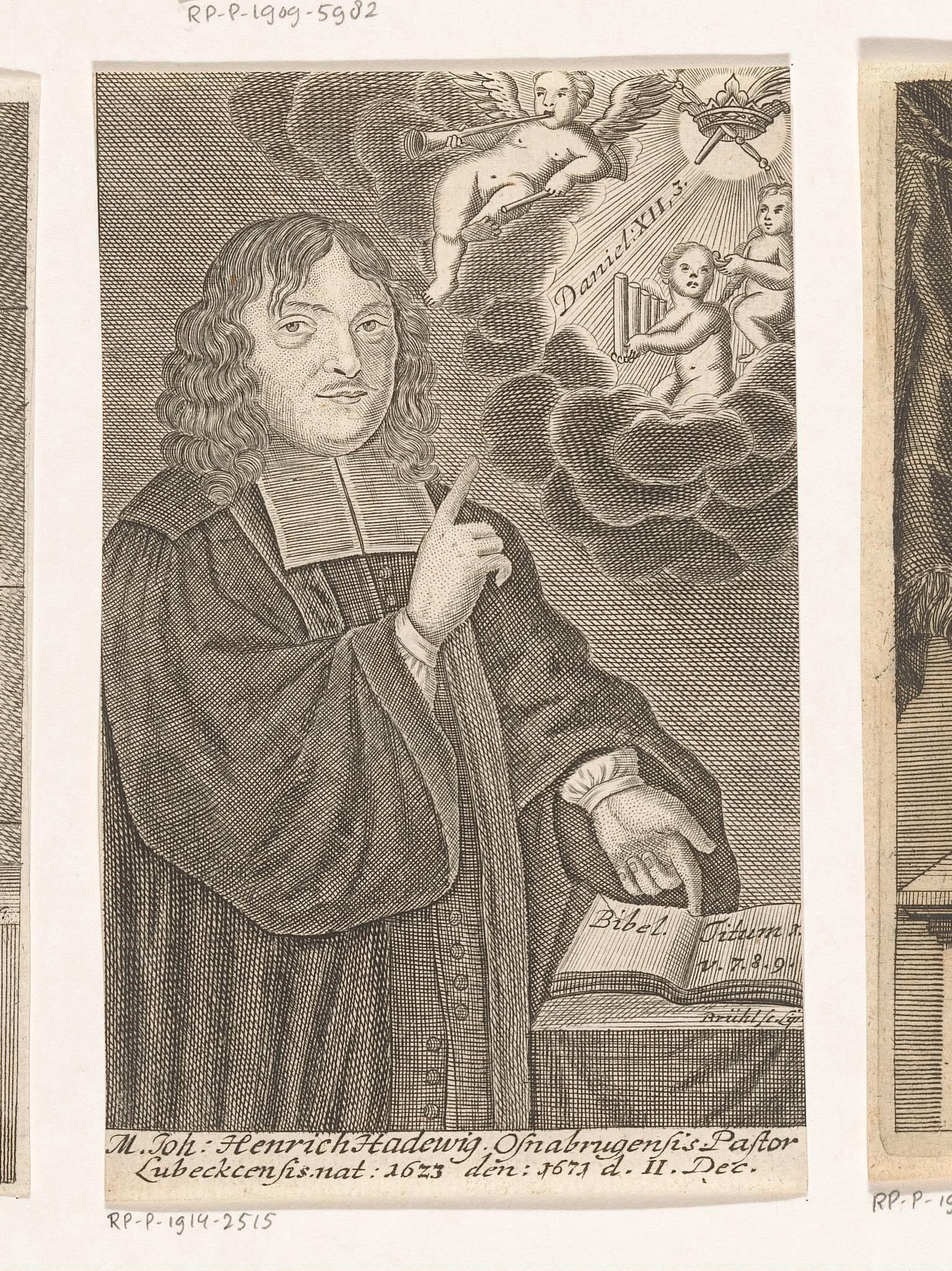 Portret van Johann Heinrich Hadewig