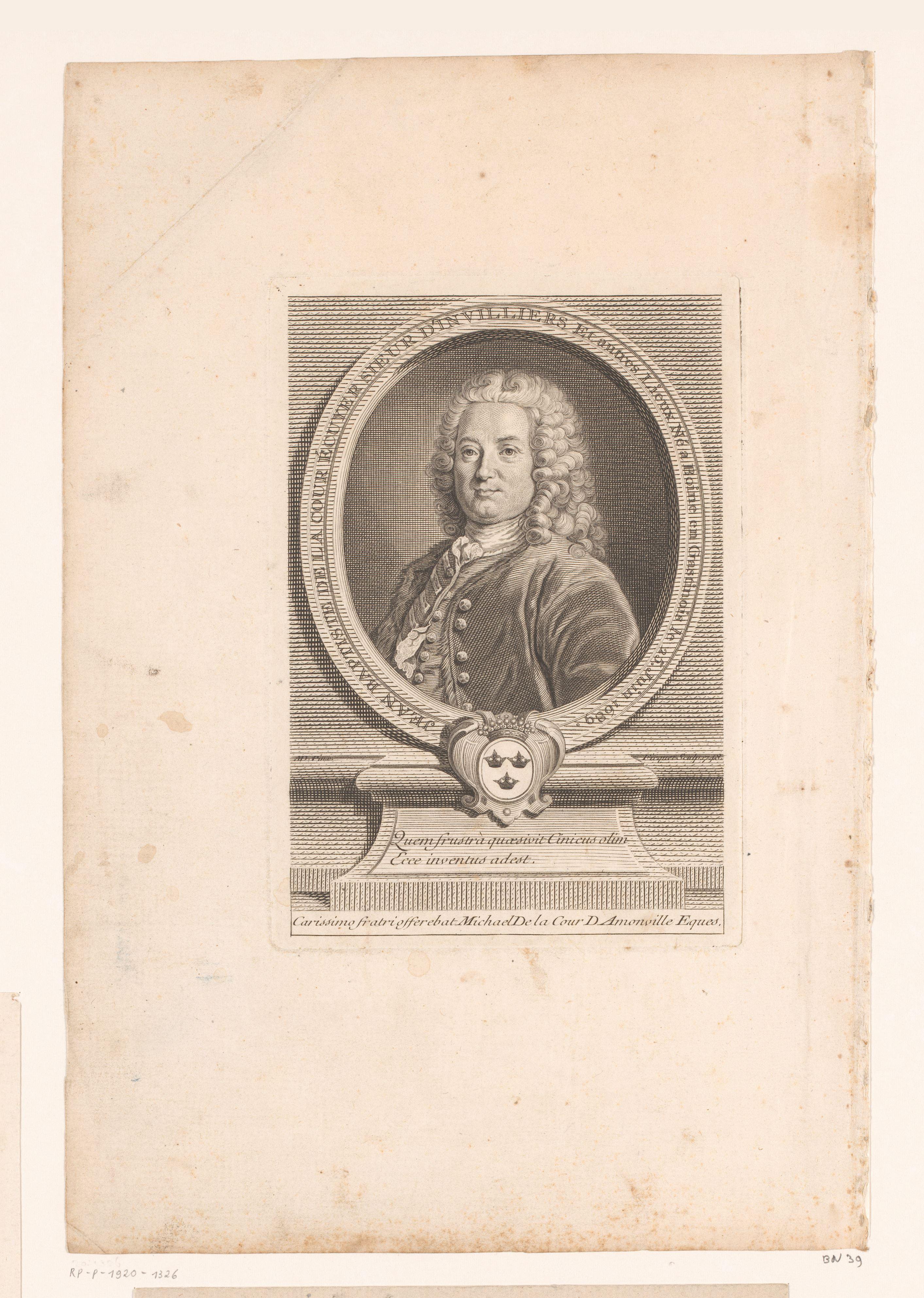 Portret van Jean Baptiste de la Cour