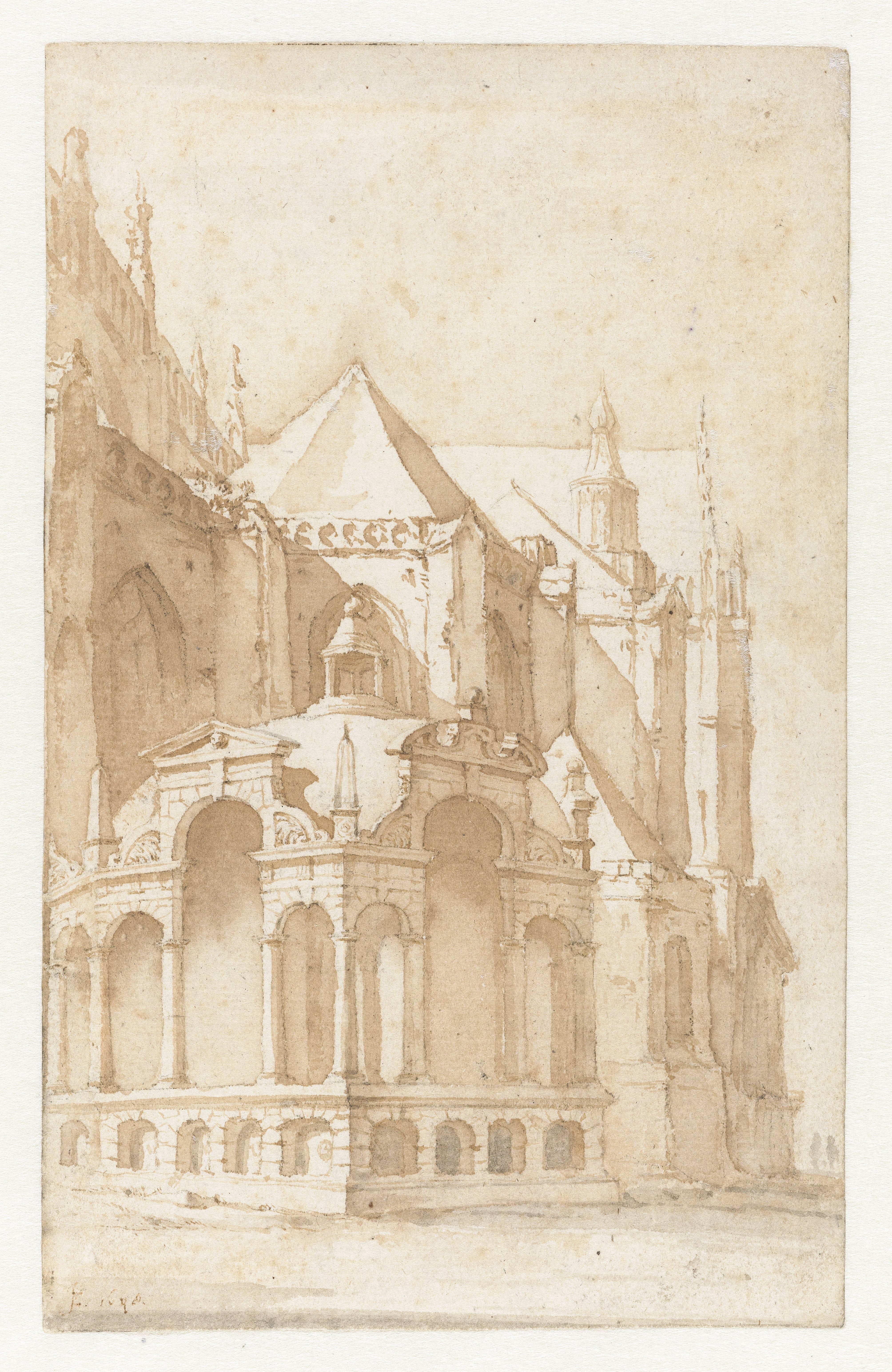 Beckeneelhuisje aan de Nieuwe Kerk te Amsterdam