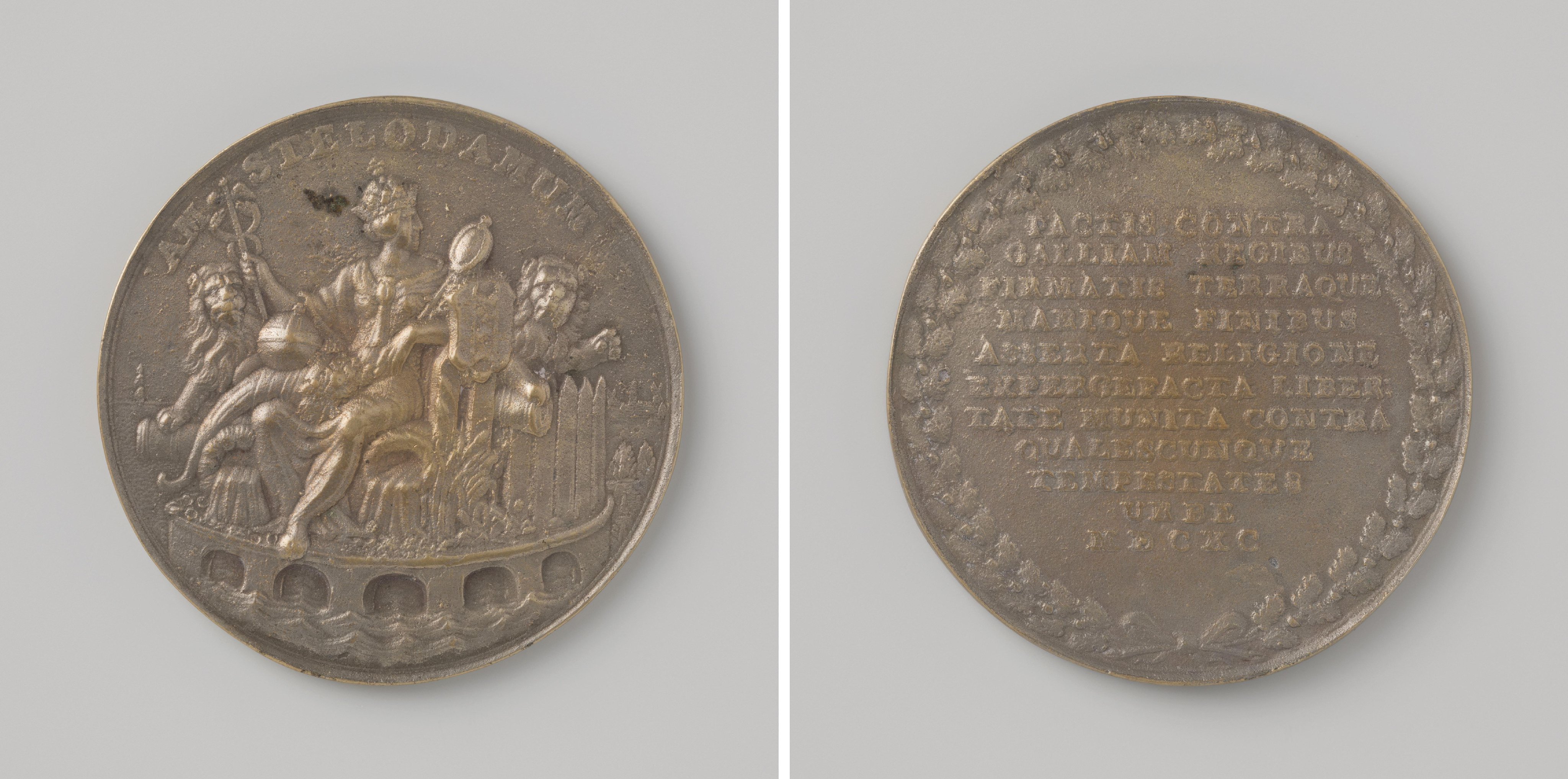 Amsterdam naar het plan van Jacob Hudde tegen watersnood beschermd 1690