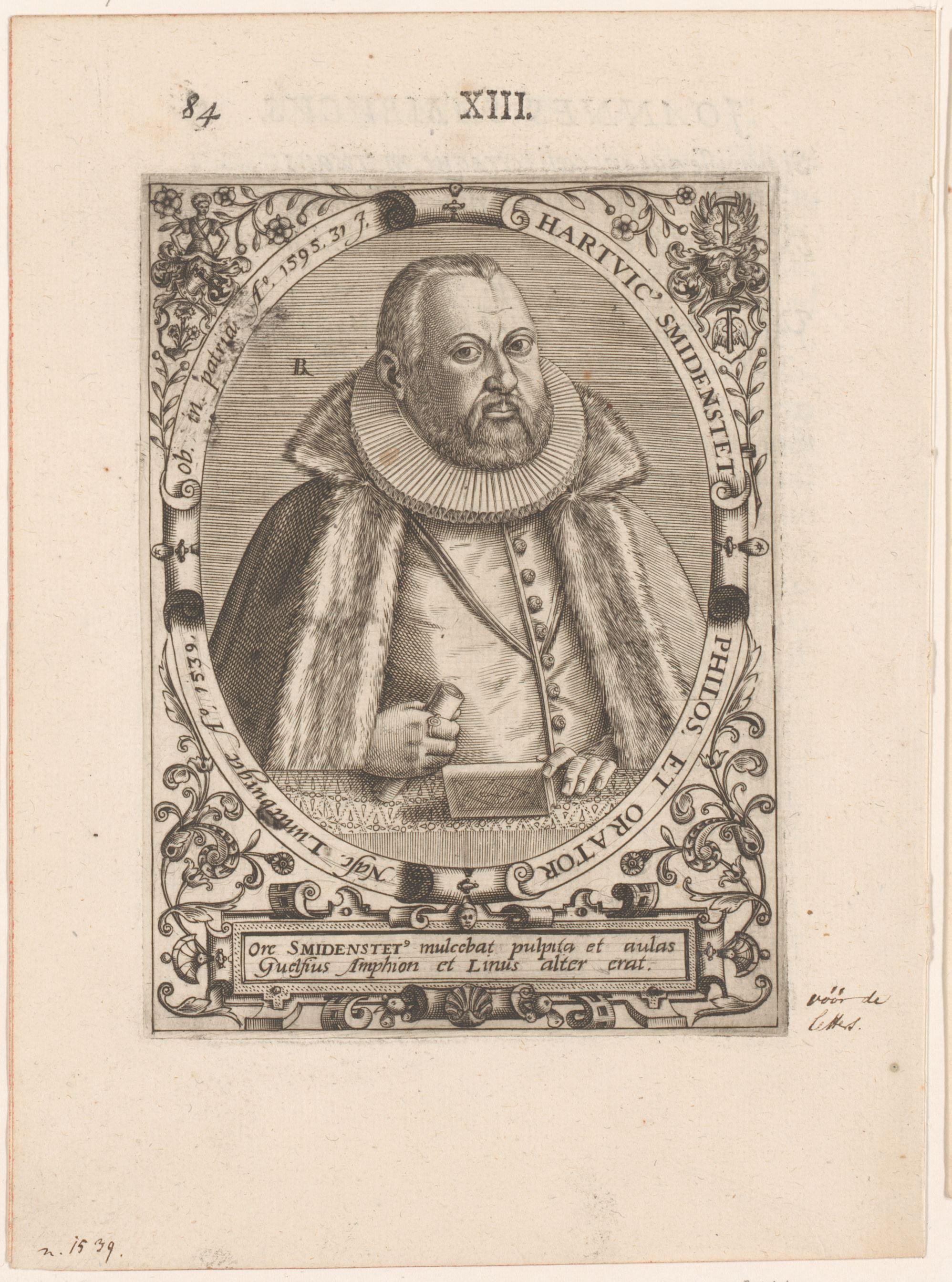 Portret van Hartvicus Smidenstet