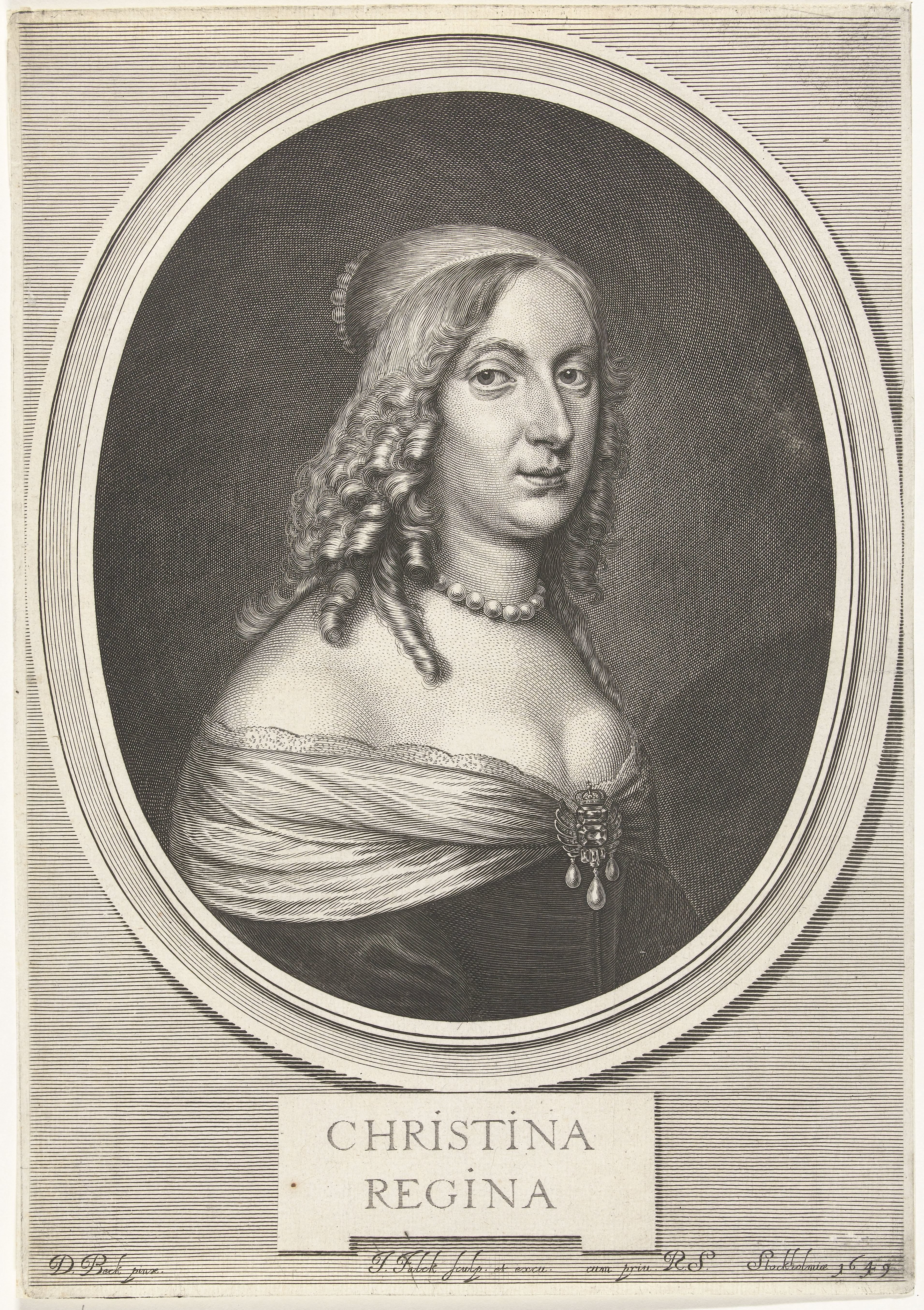Portret van Christina I van Zweden