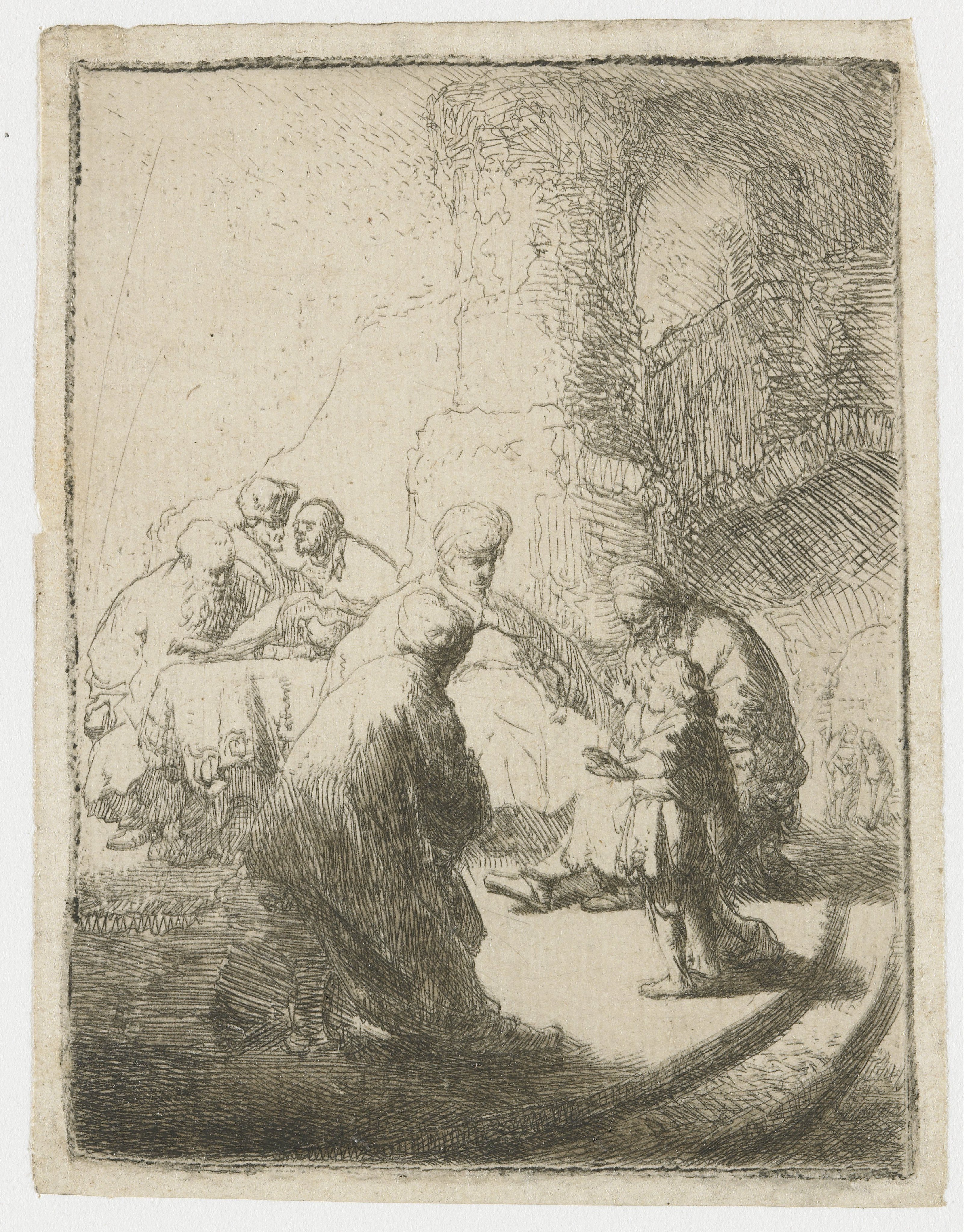 Christ disputing with the Doctors: small plate