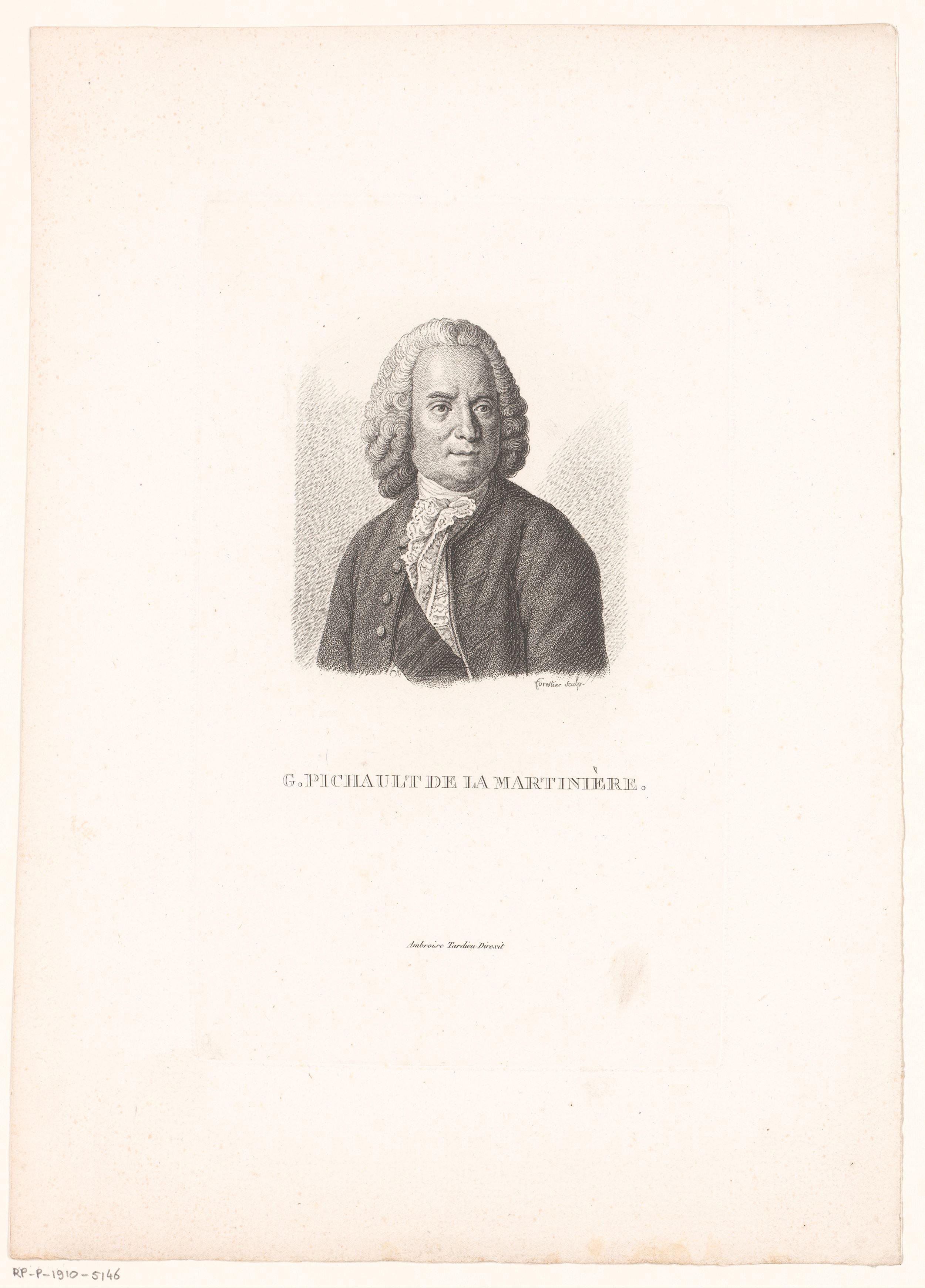 Portret van Germain Pichault de La Martinière