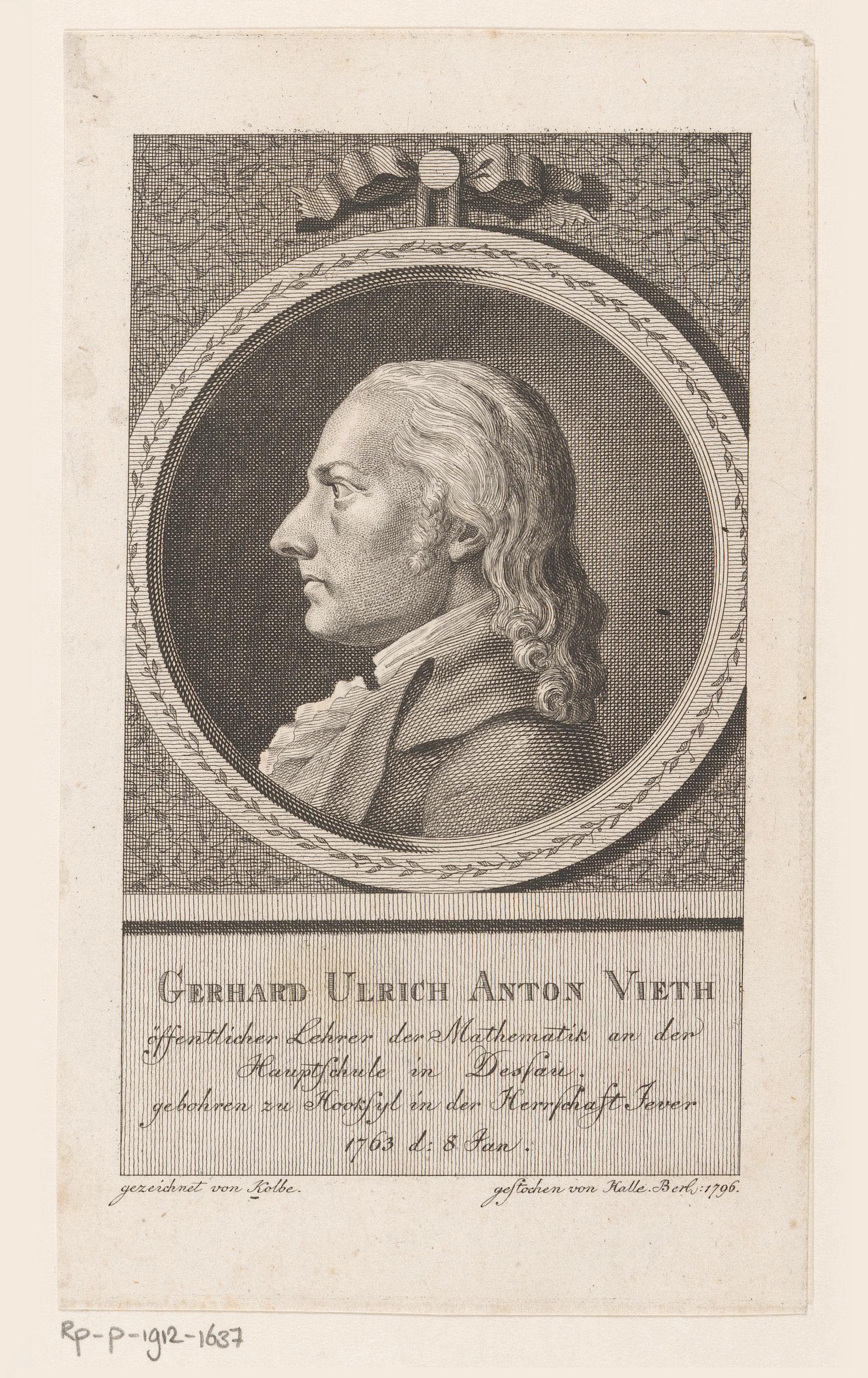 Portret van Gebhard Ulrich Anton Vieth