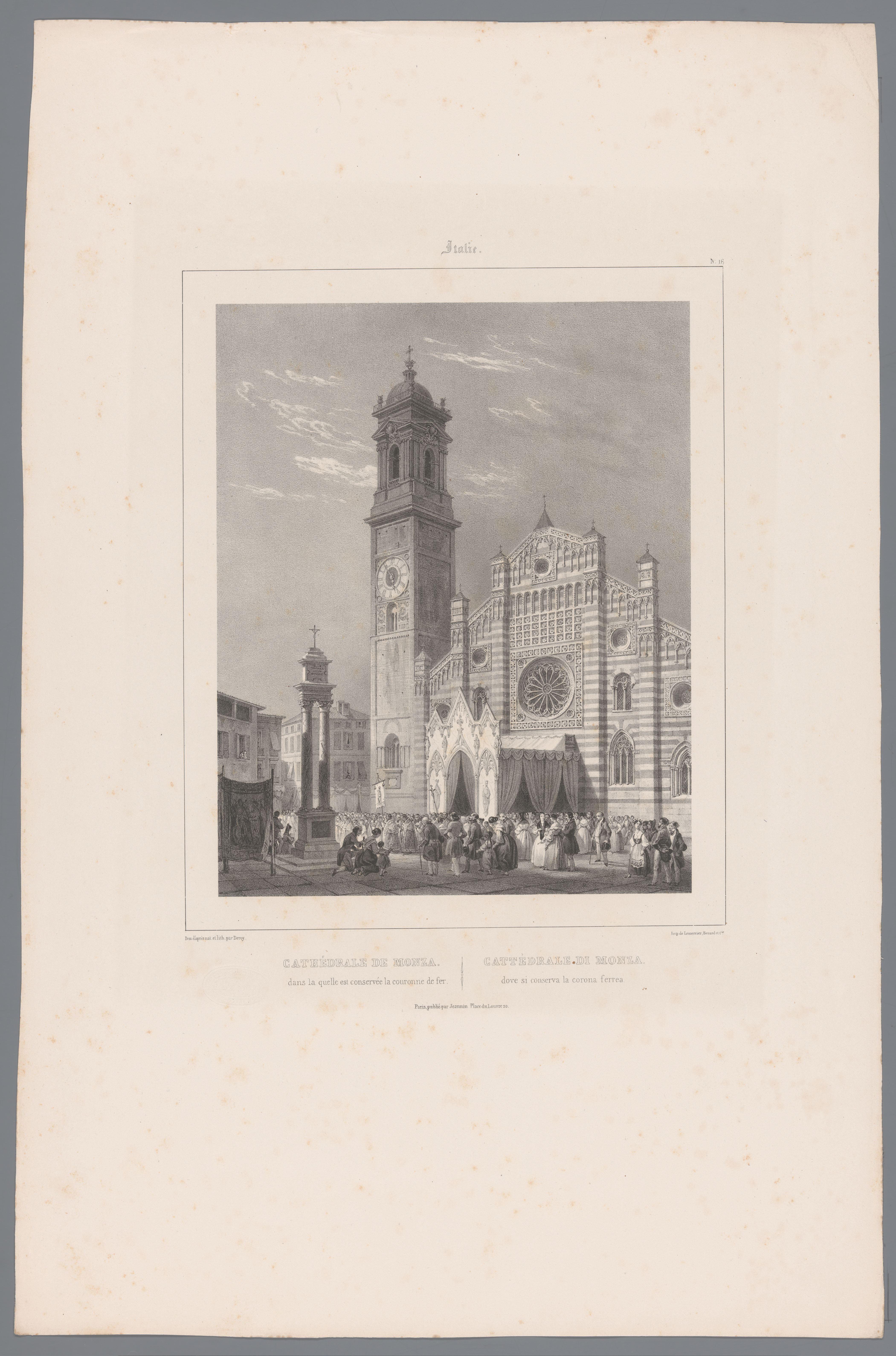 Zicht op de Dom van Monza