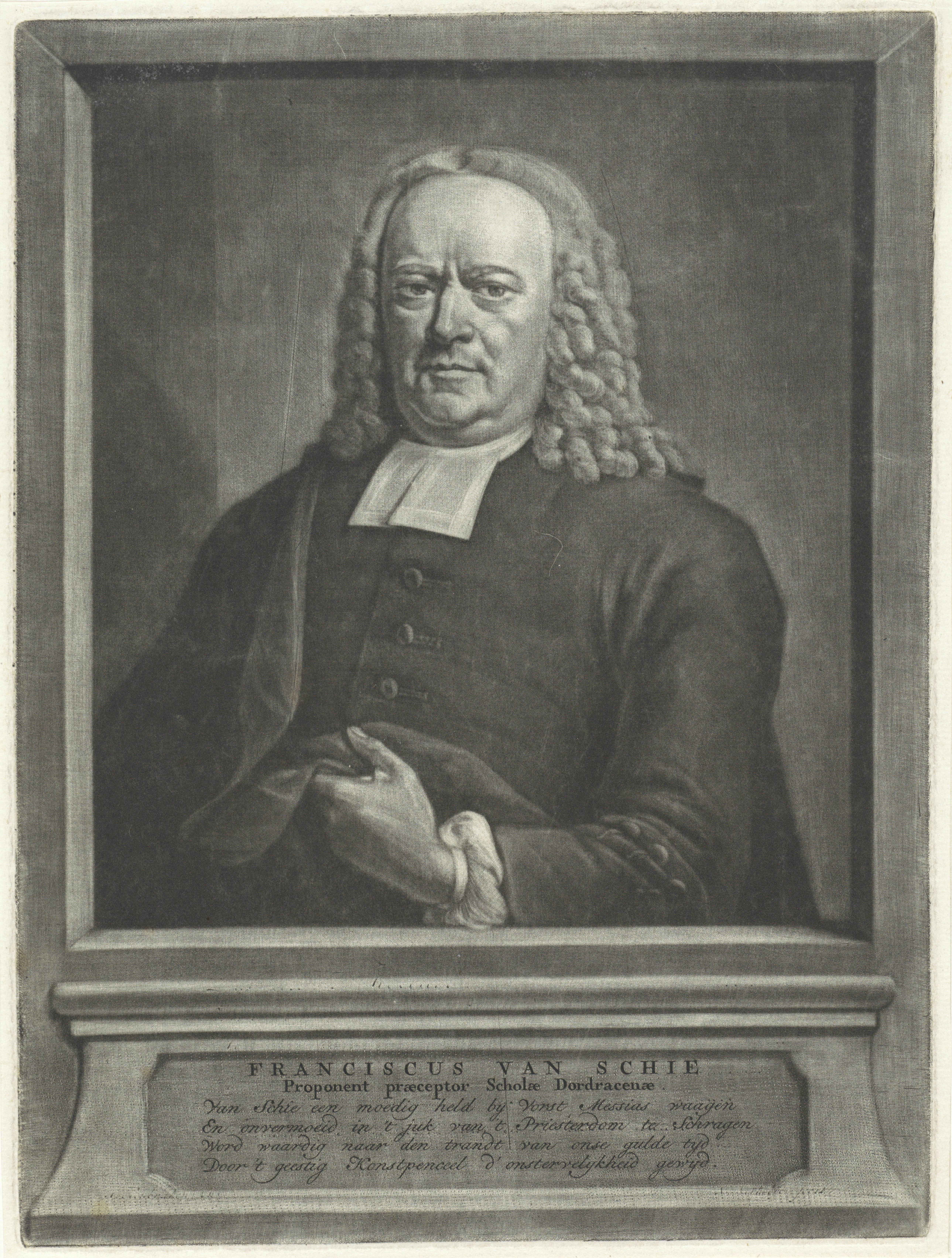 Portret van de predikant Franciscus van Schie