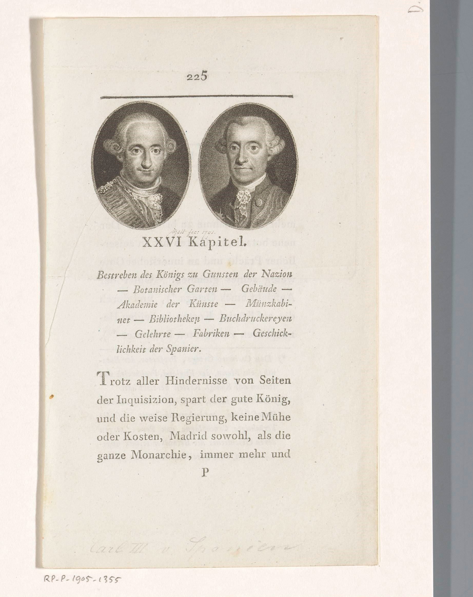 Portretten van Karel III van Spanje en José Moñino y Redondo