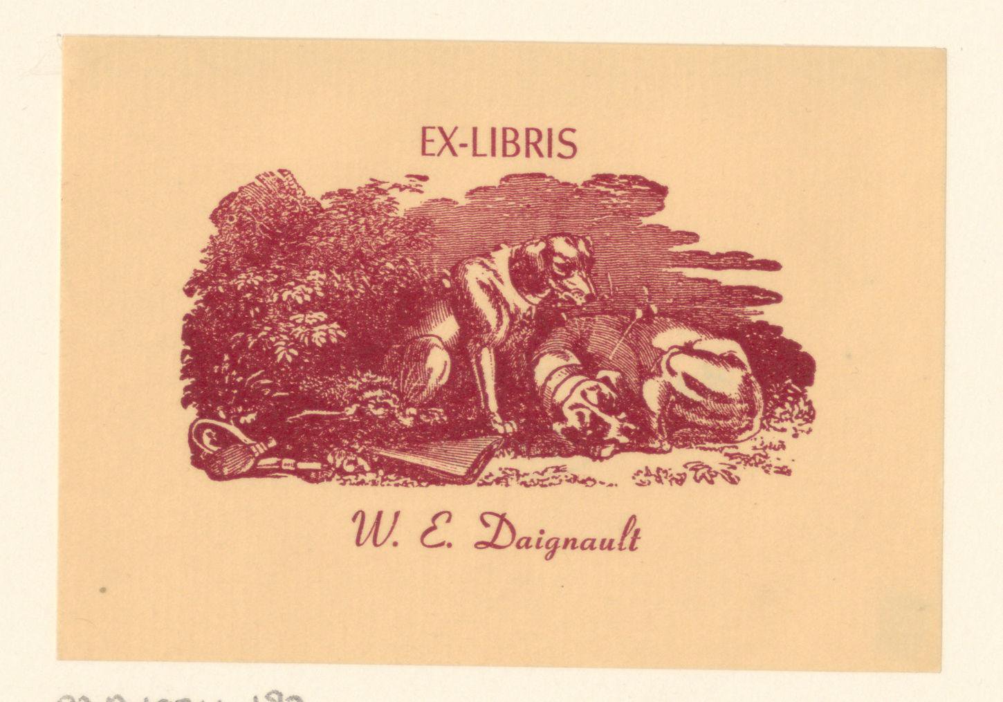 Ex libris van W.E. Daignault