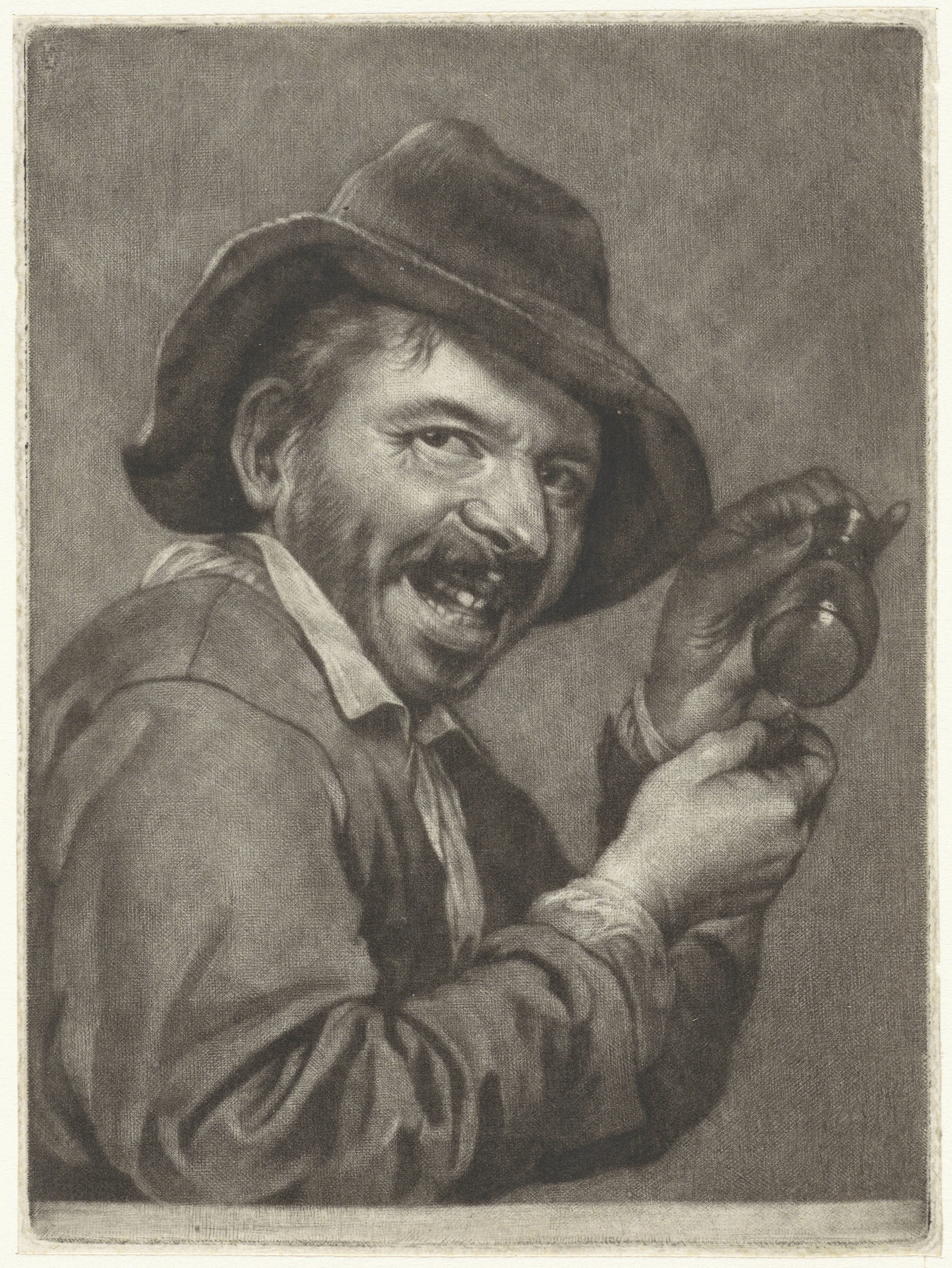 Man met een leeg glas (de Smaak)